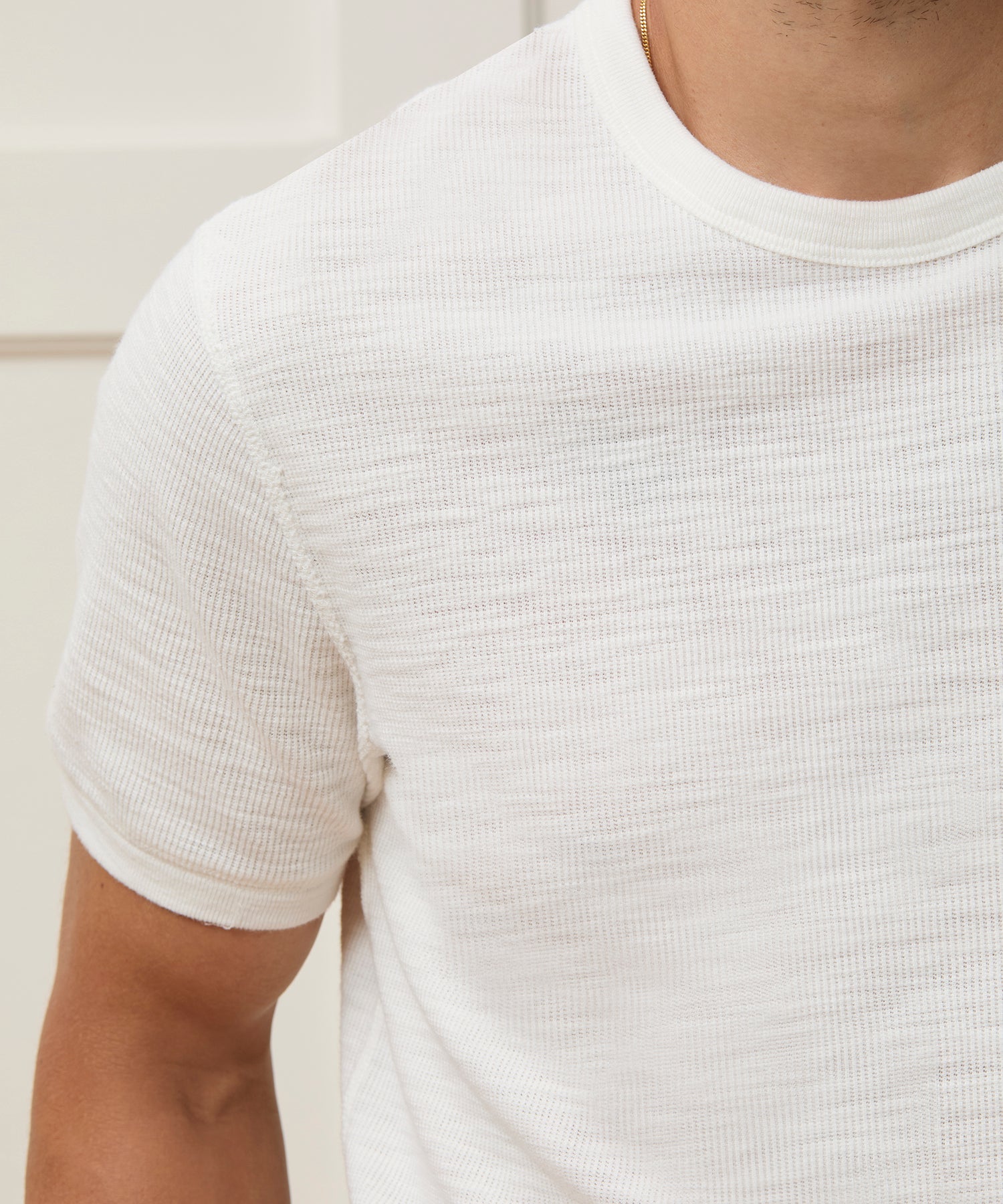 Lightweight Mini Waffle Tee - Image 4