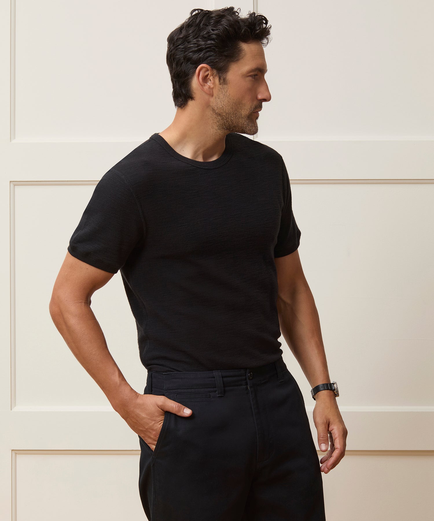 Lightweight Mini Waffle Tee - Image 2