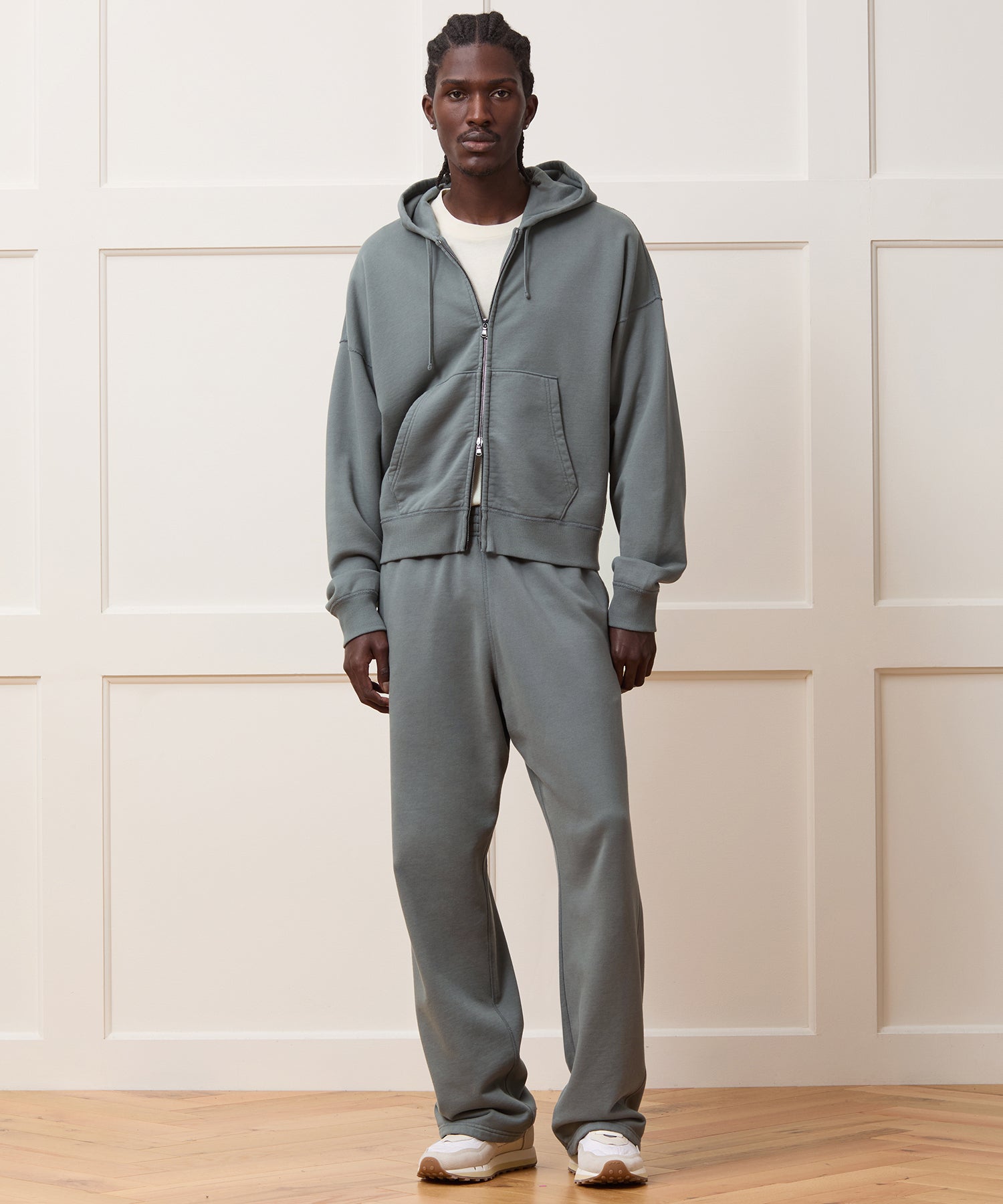Relaxed Portuguese Terry Full-Zip Hoodie - Image 3