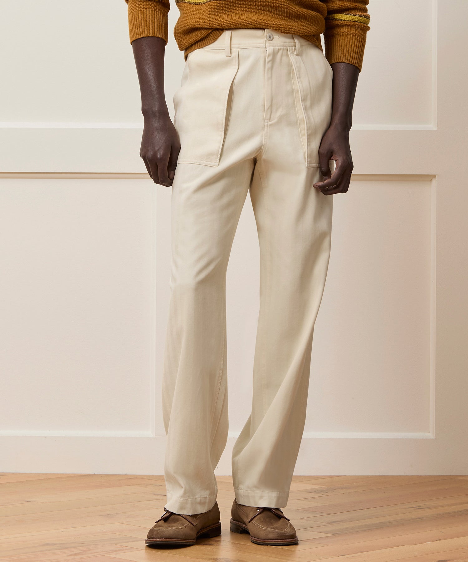 Relaxed Herringbone Twill Camp Pant - Image 2