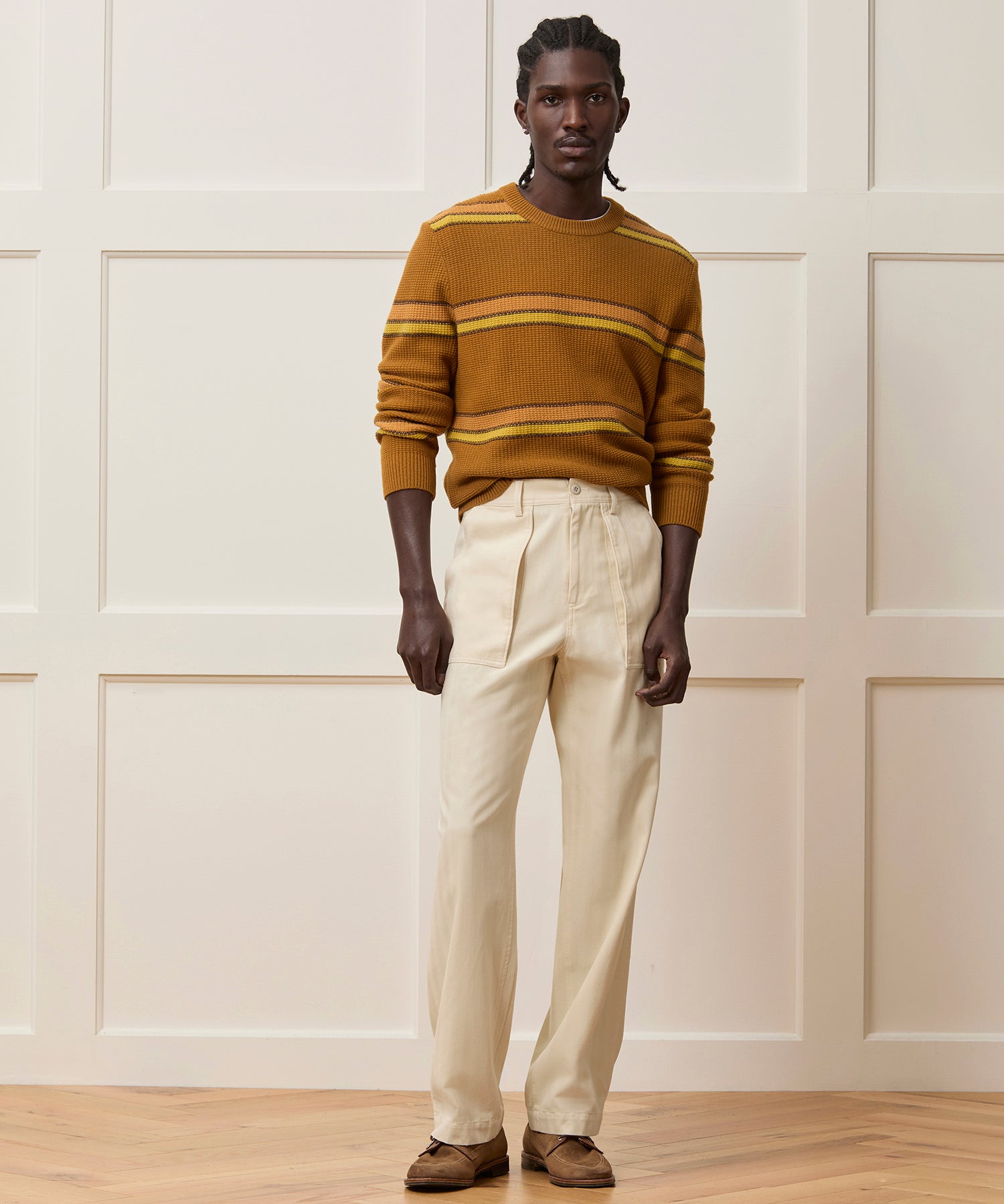 Relaxed Herringbone Twill Camp Pant - Image 3