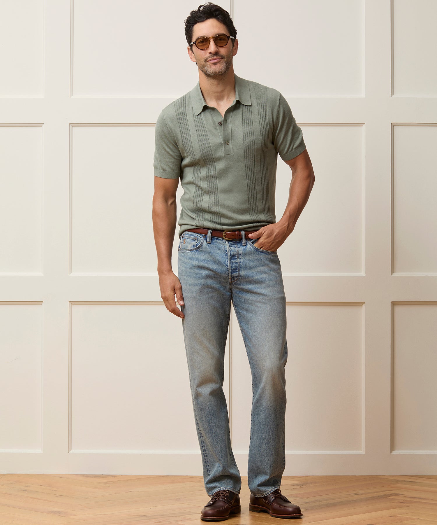 Silk-Cotton Ribbed Sweater Polo - Image 3
