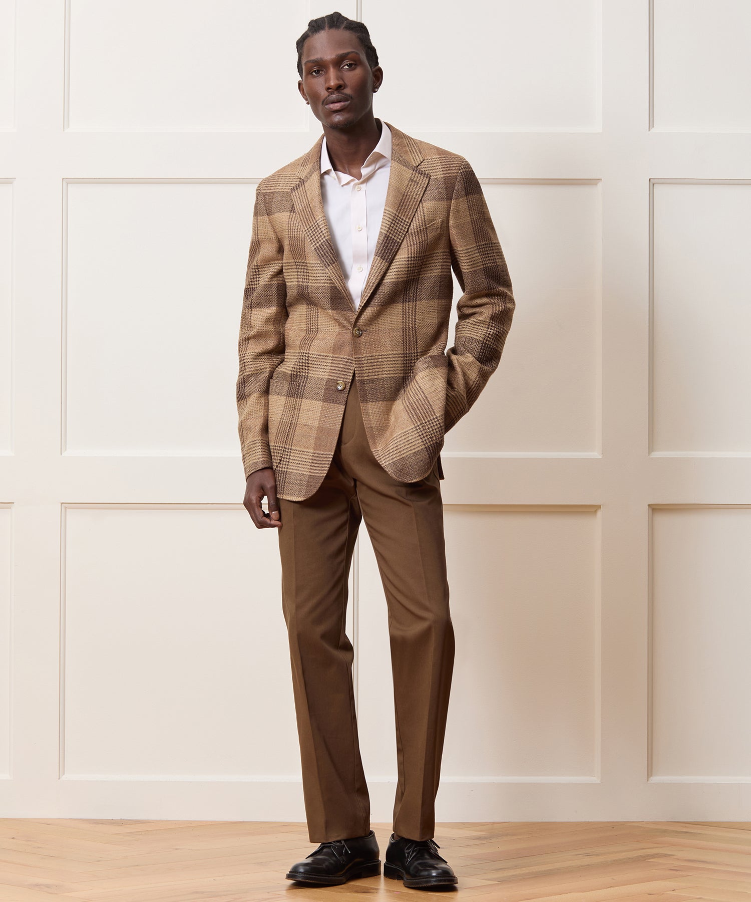 Italian Wool-Silk Glen Plaid Sport Coat - Image 3