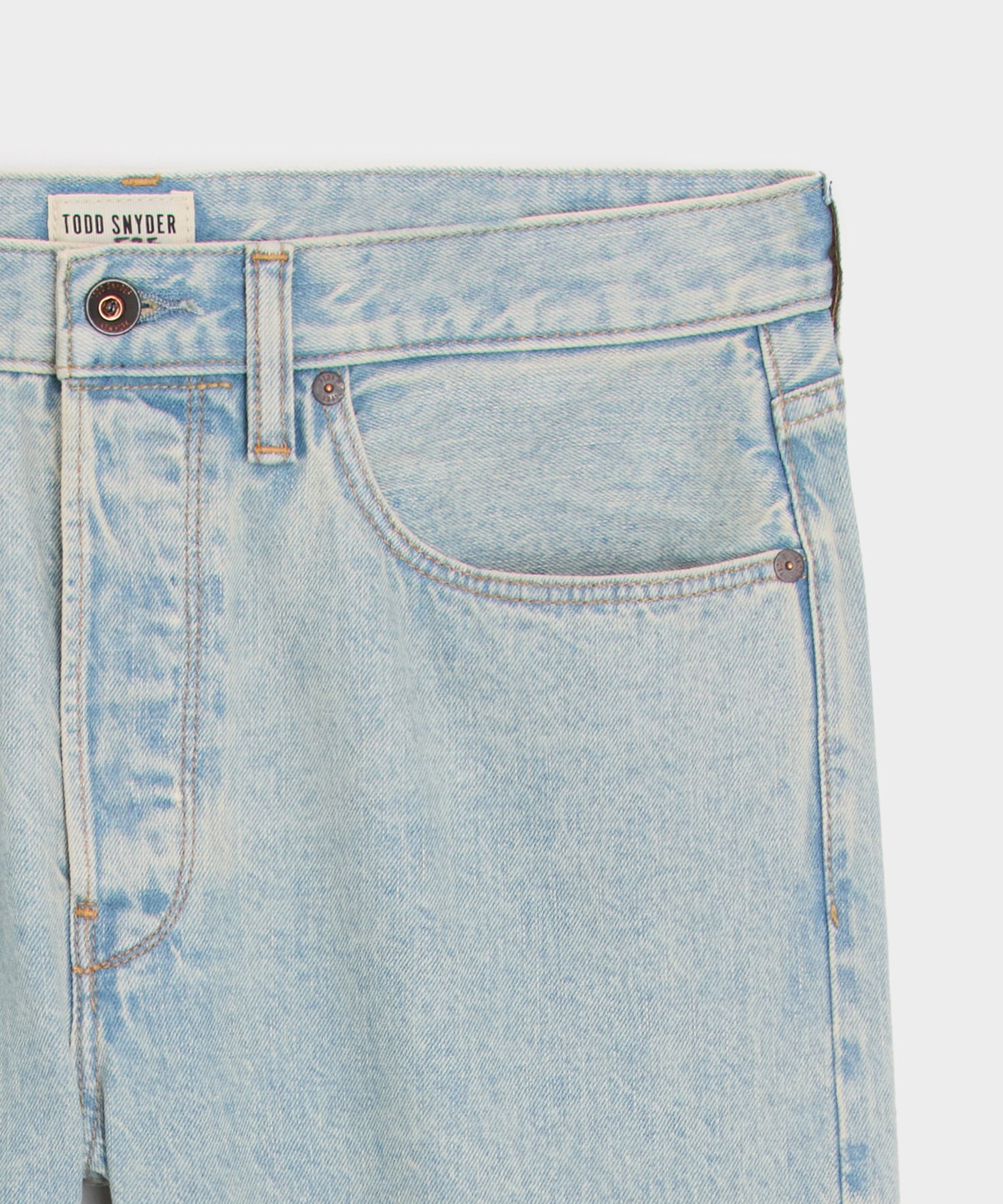 Straight Fit Selvedge Jean in Light Indigo - Image 6