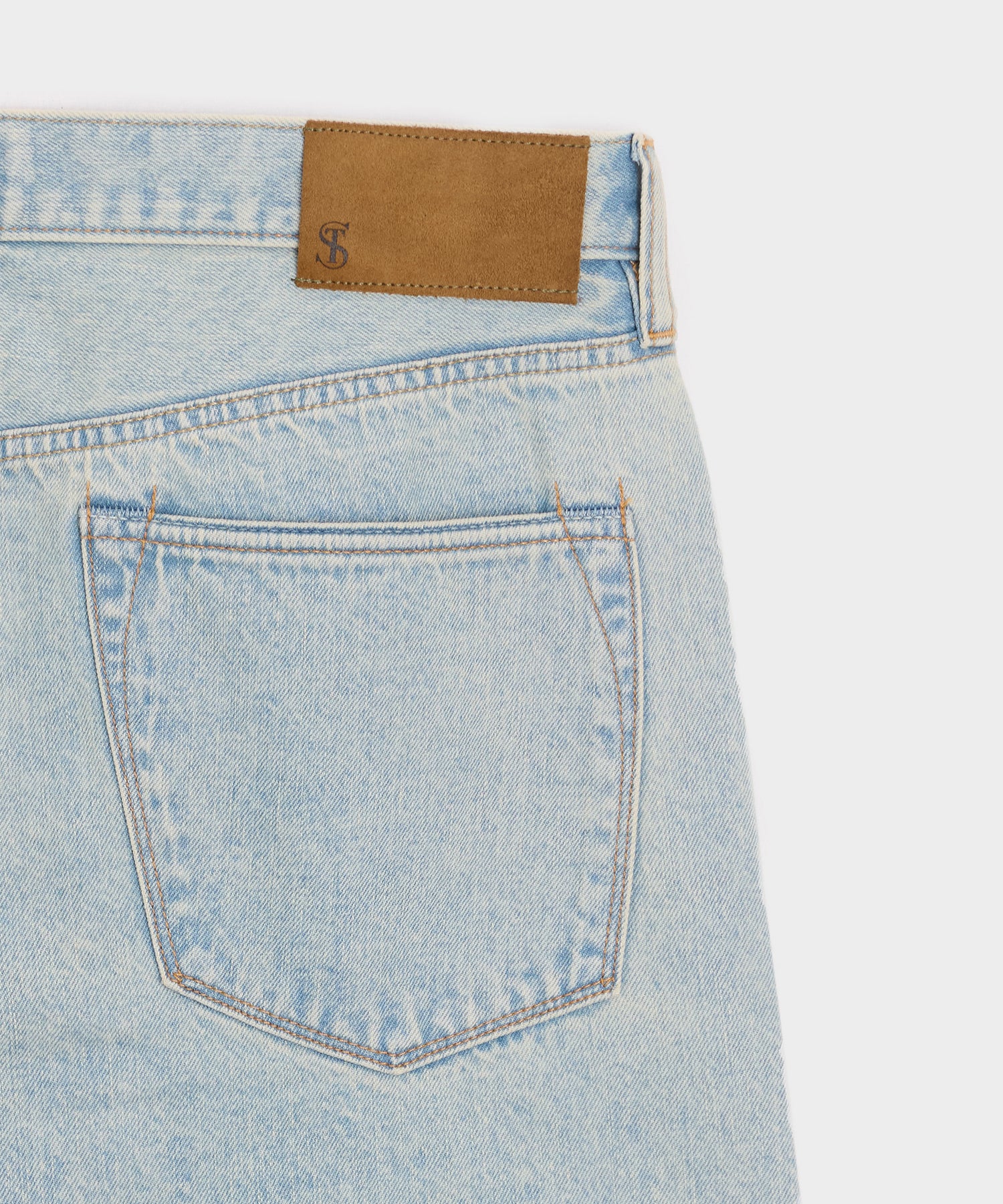Straight Fit Selvedge Jean in Light Indigo - Image 7