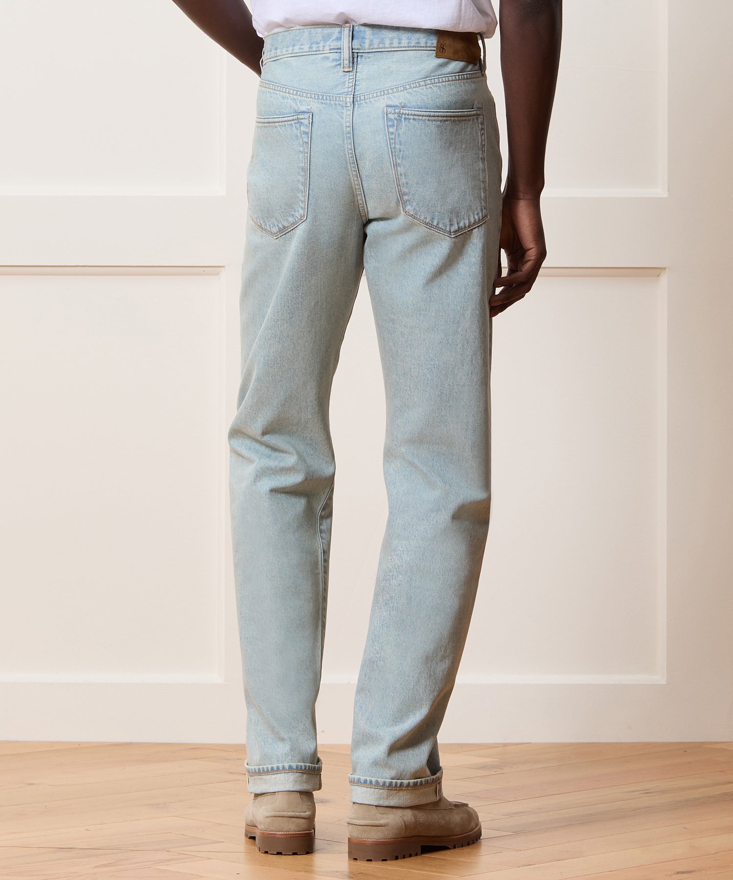 Straight Fit Selvedge Jean in Light Indigo - Image 4
