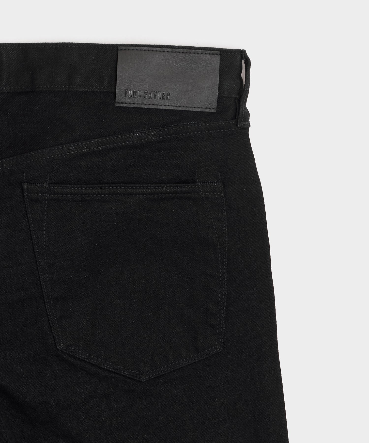 Straight Japanese Selvedge Stretch Jean in Black - Image 7