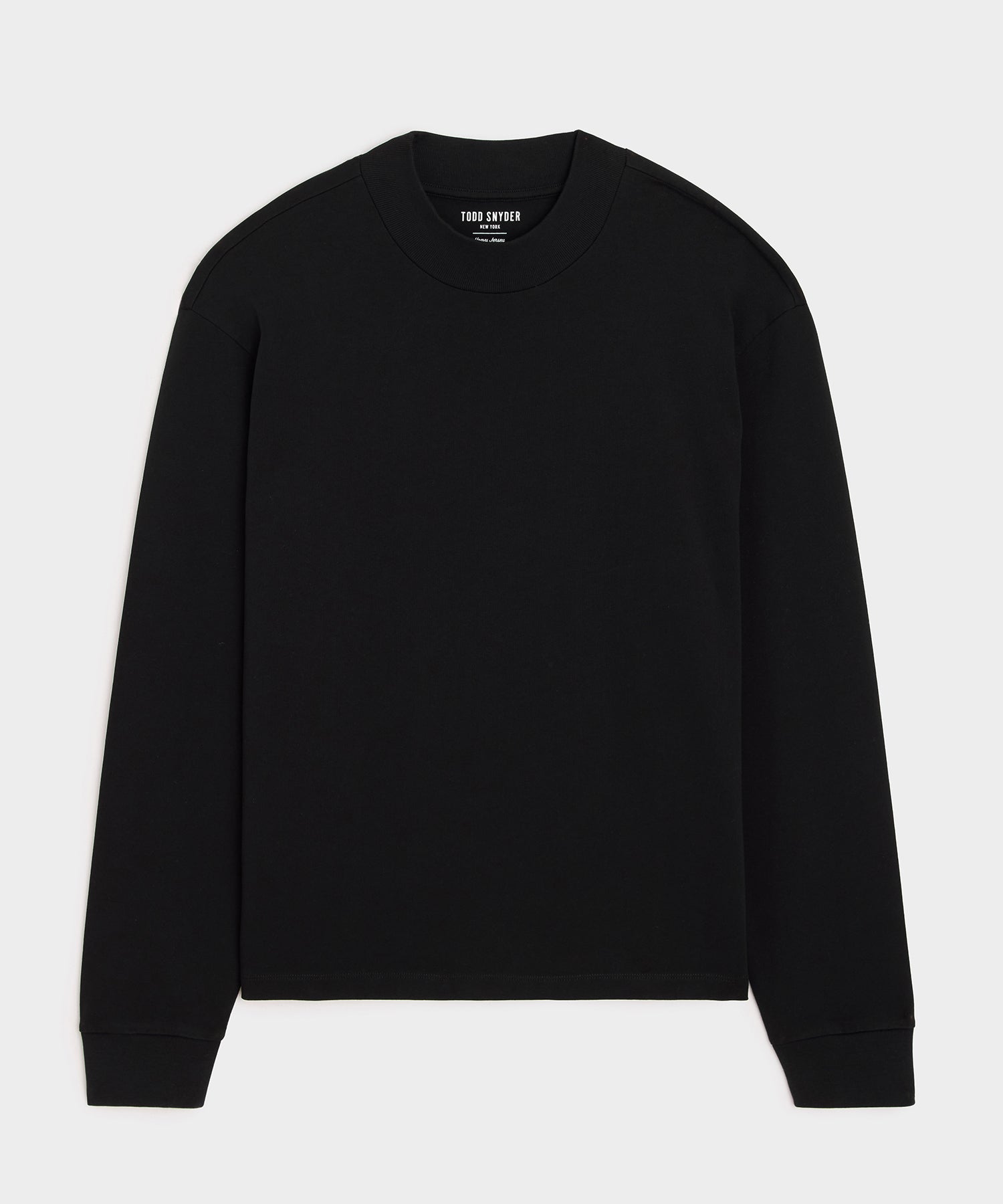 Relaxed Portuguese Jersey Mock Neck Tee