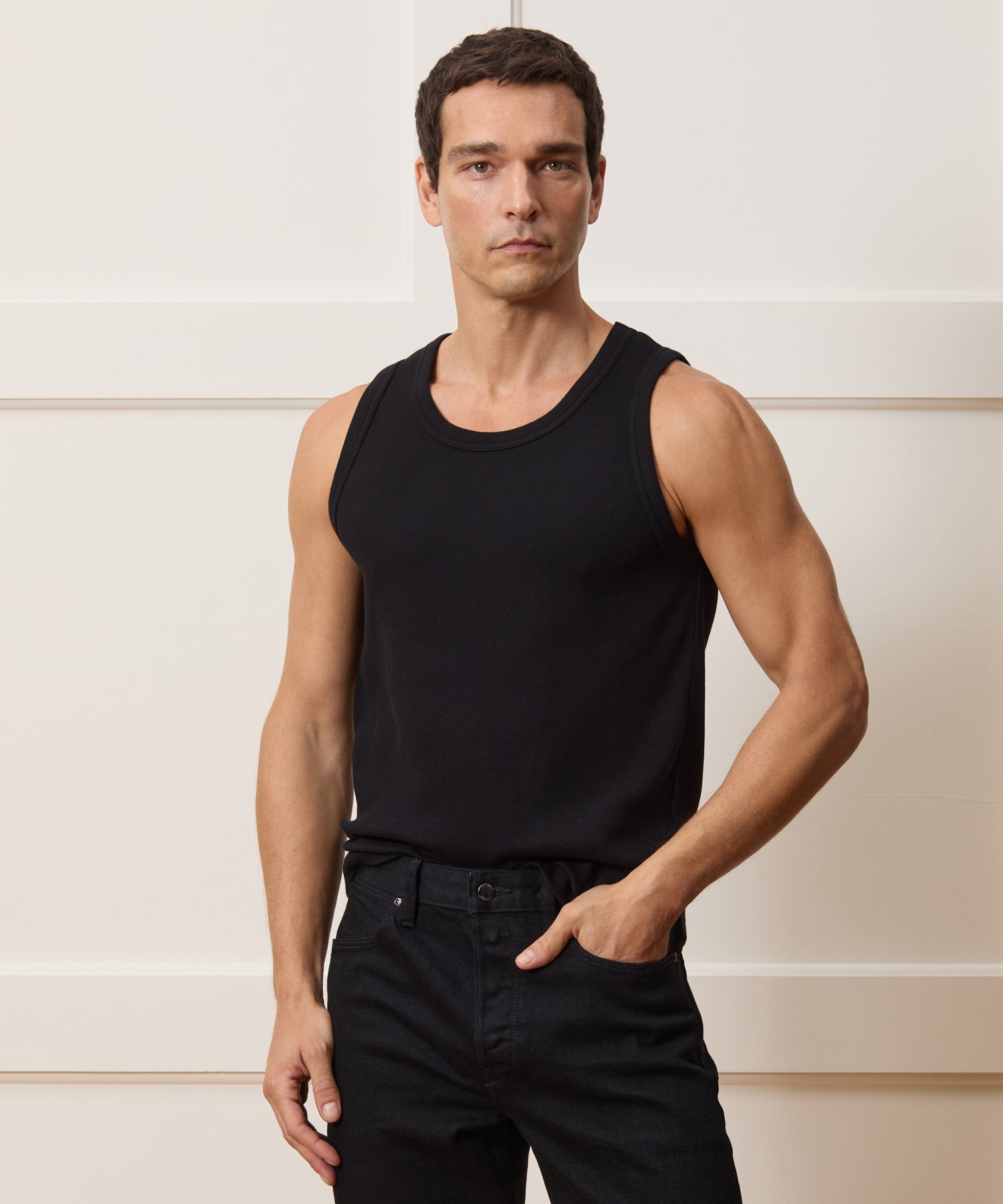 Portuguese Cotton High Neck Tank - Image 2