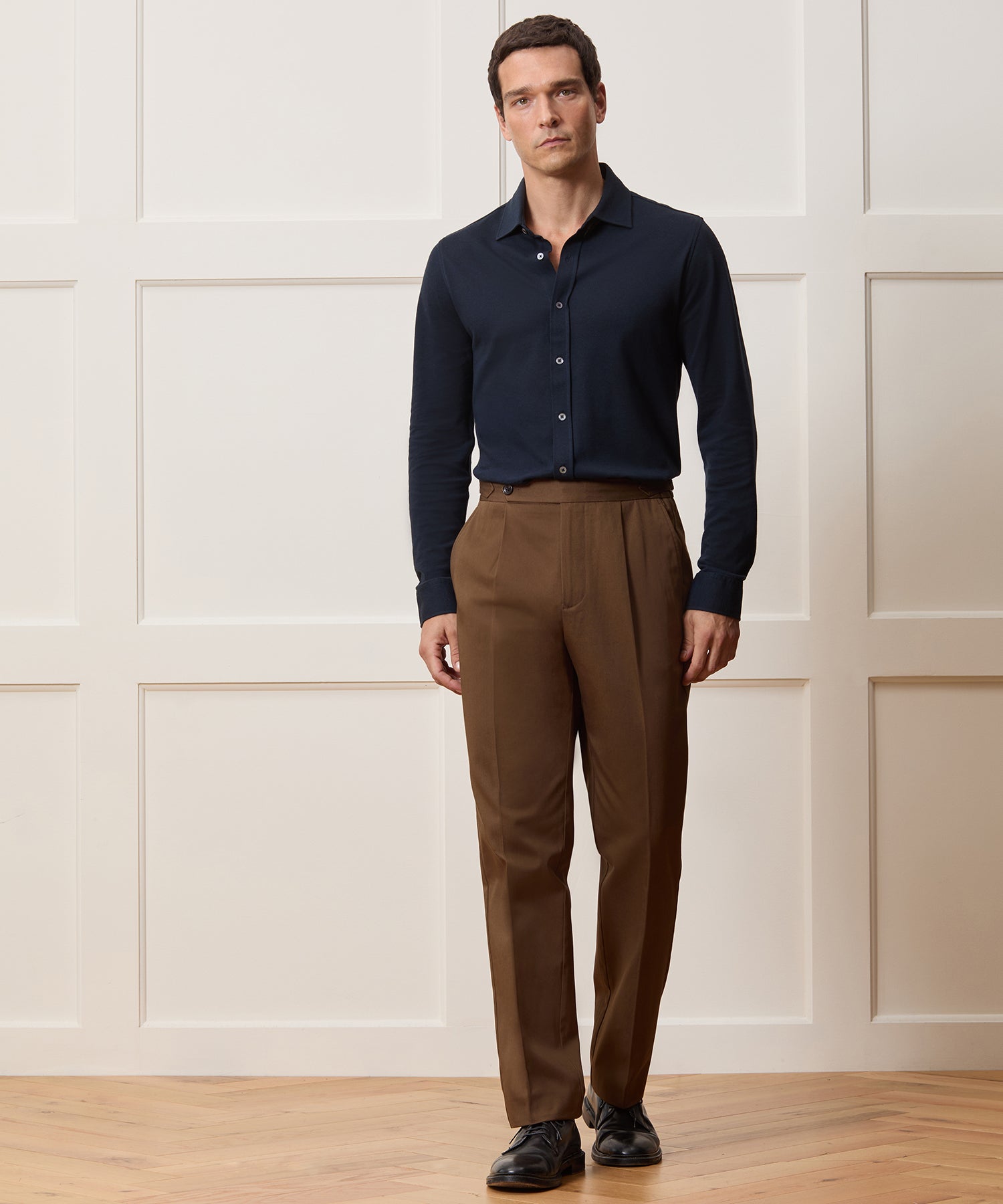 Cotton-Cashmere Pique Dress Shirt - Image 3