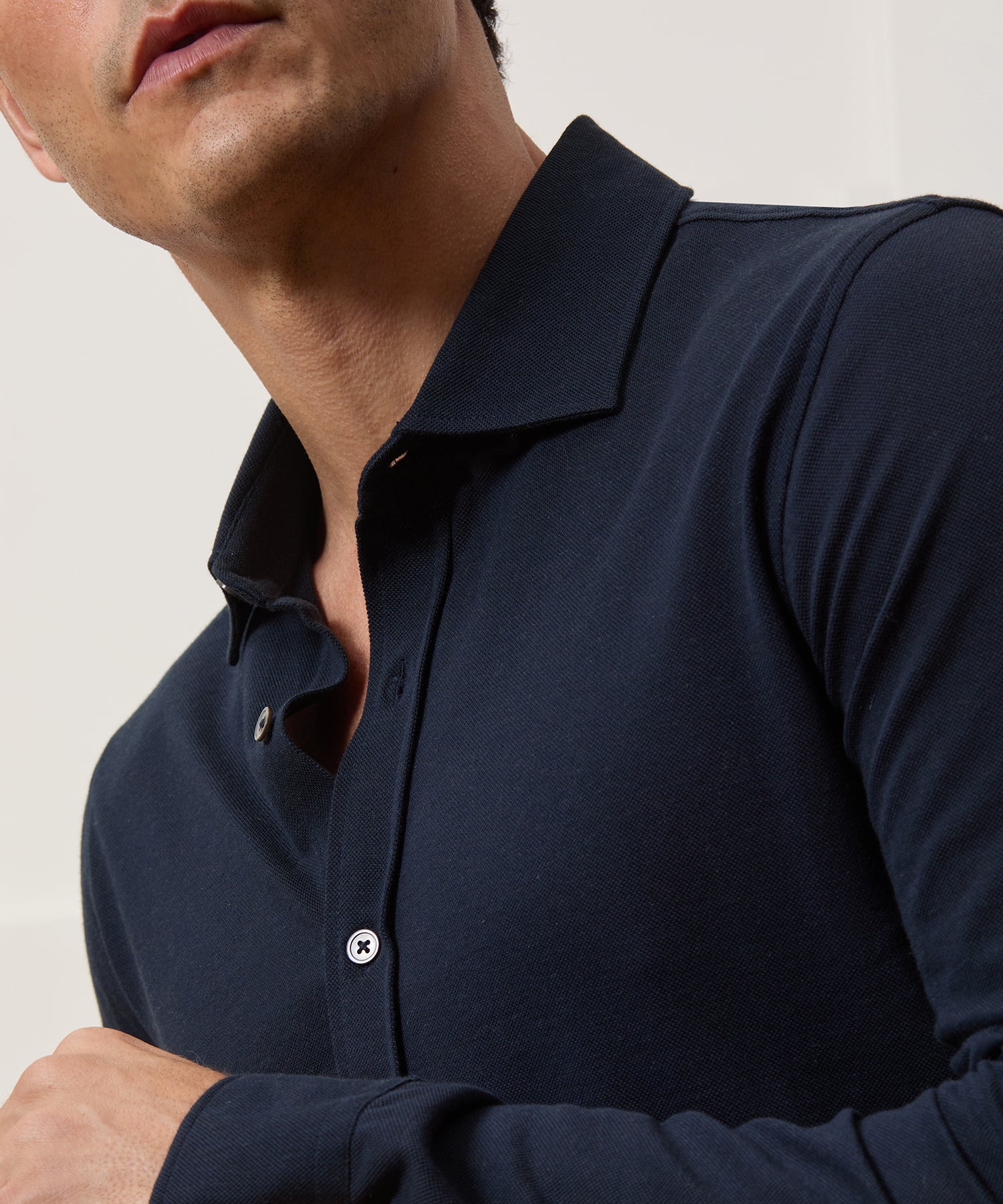 Cotton-Cashmere Pique Dress Shirt - Image 4