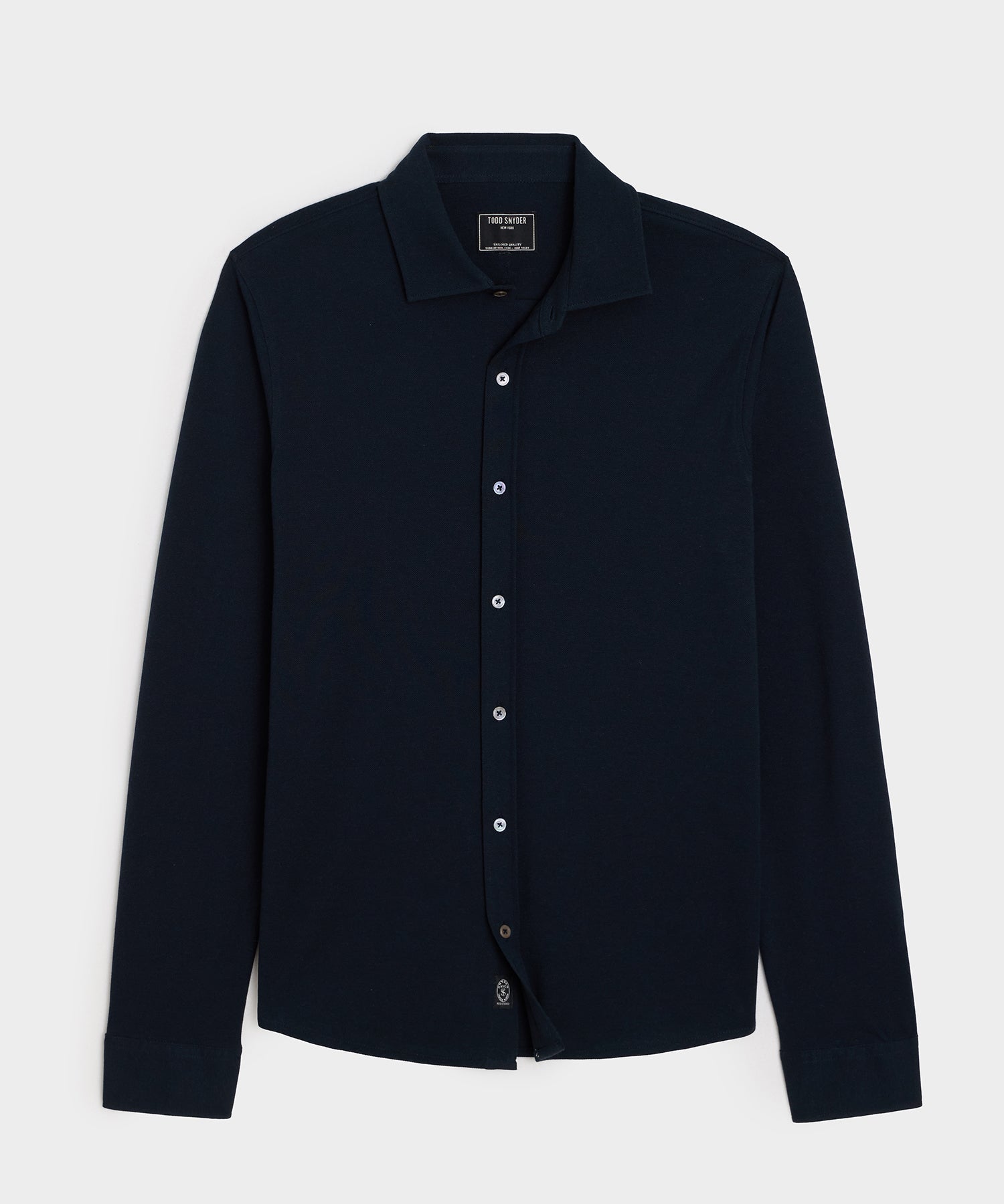 Cotton-Cashmere Pique Dress Shirt