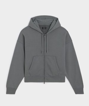 Relaxed Portuguese Terry Full-Zip Hoodie
