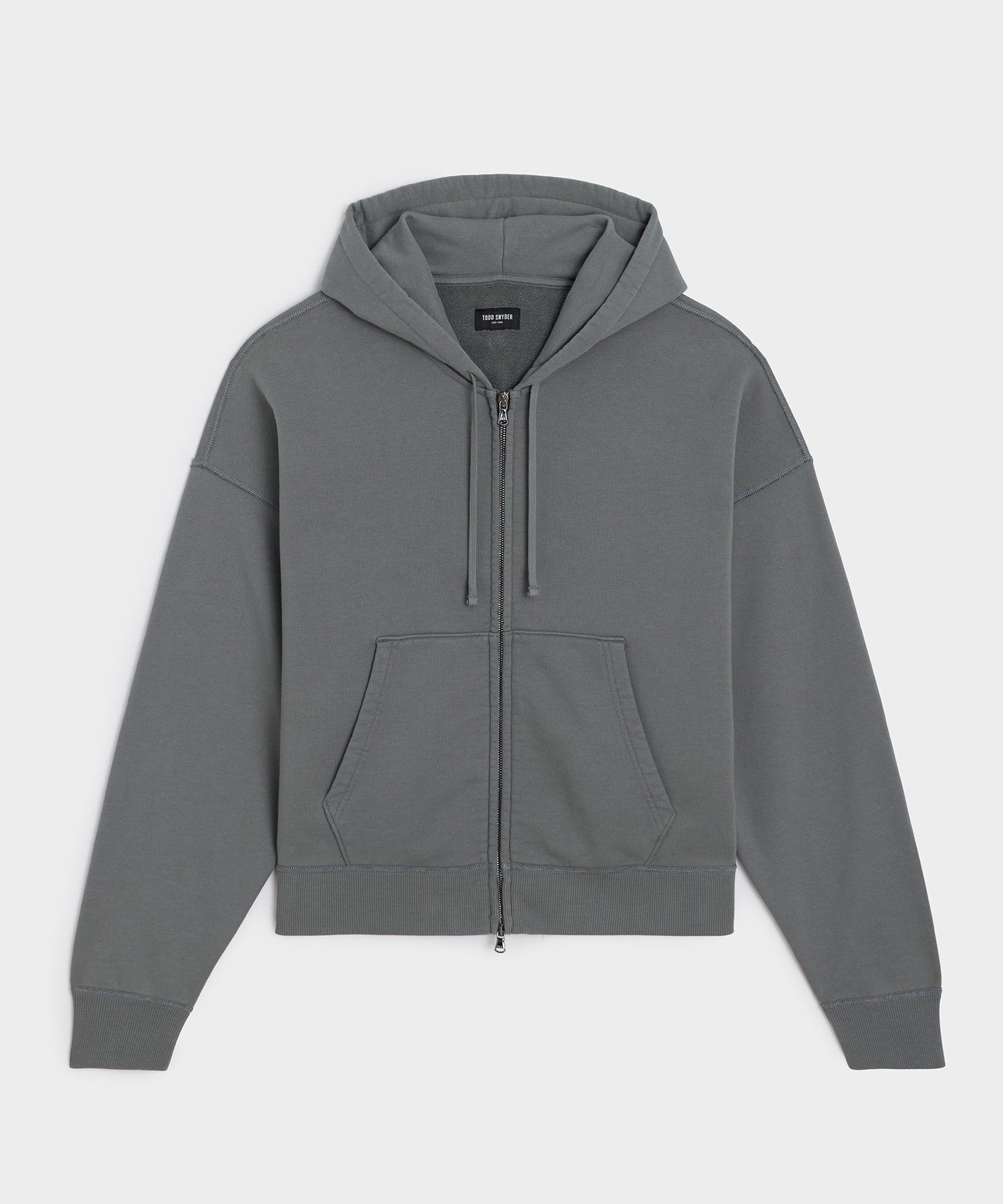Relaxed Portuguese Terry Full-Zip Hoodie