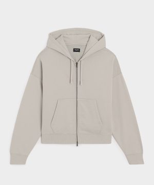 Relaxed Portuguese Terry Full-Zip Hoodie