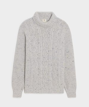 Inis Me??in Cashmere-Merino Aran Turtle Neck