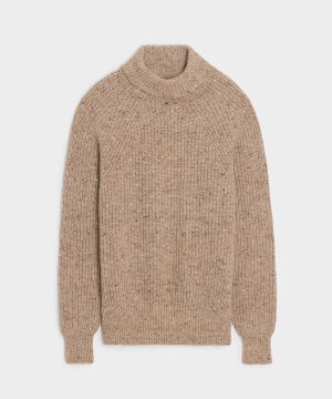 Inis Me??in Merino-Cashmere Boatbuilder Turtleneck in Tan