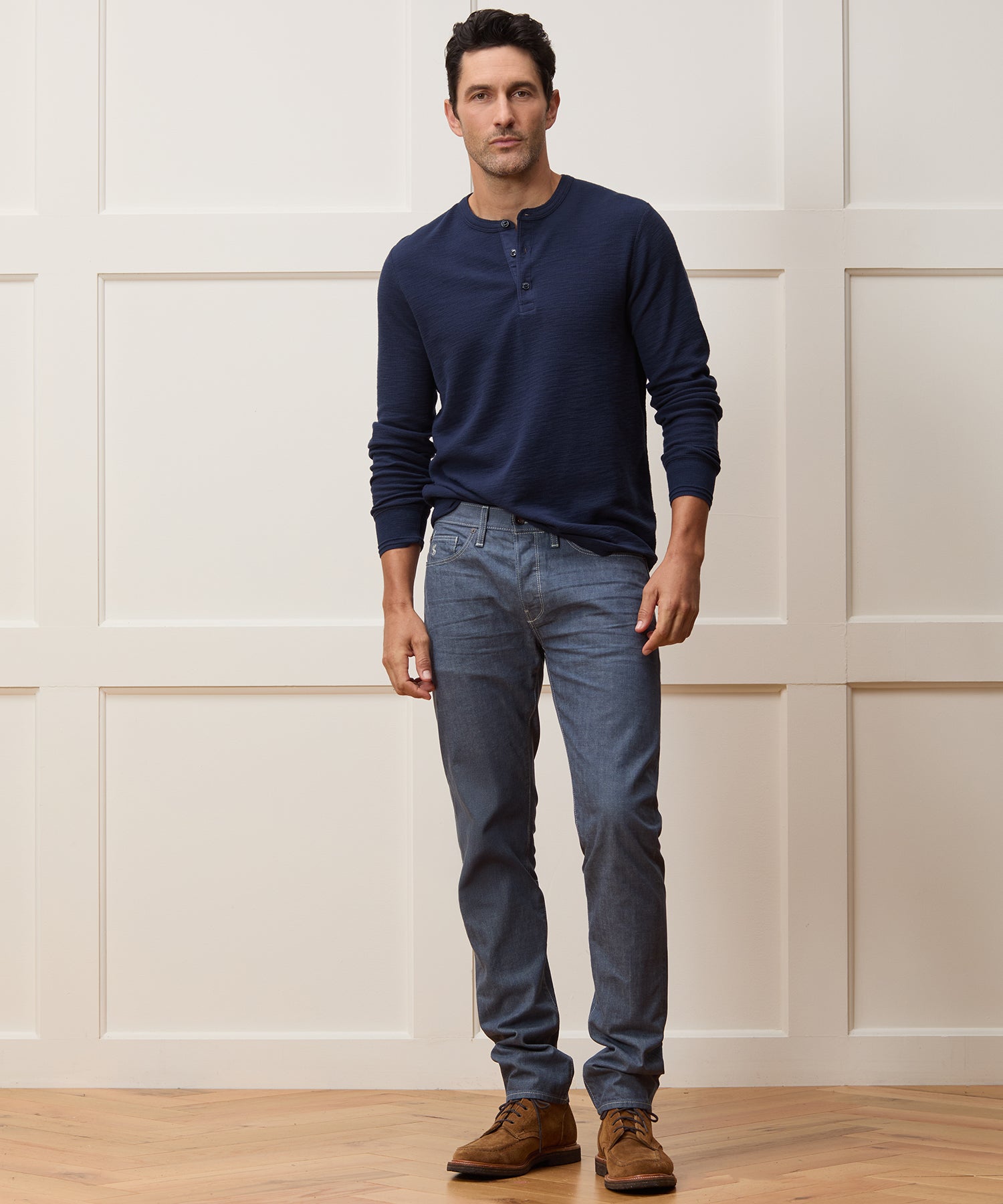Slim Lightweight Japanese Selvedge Jean in Slate Blue - Image 3