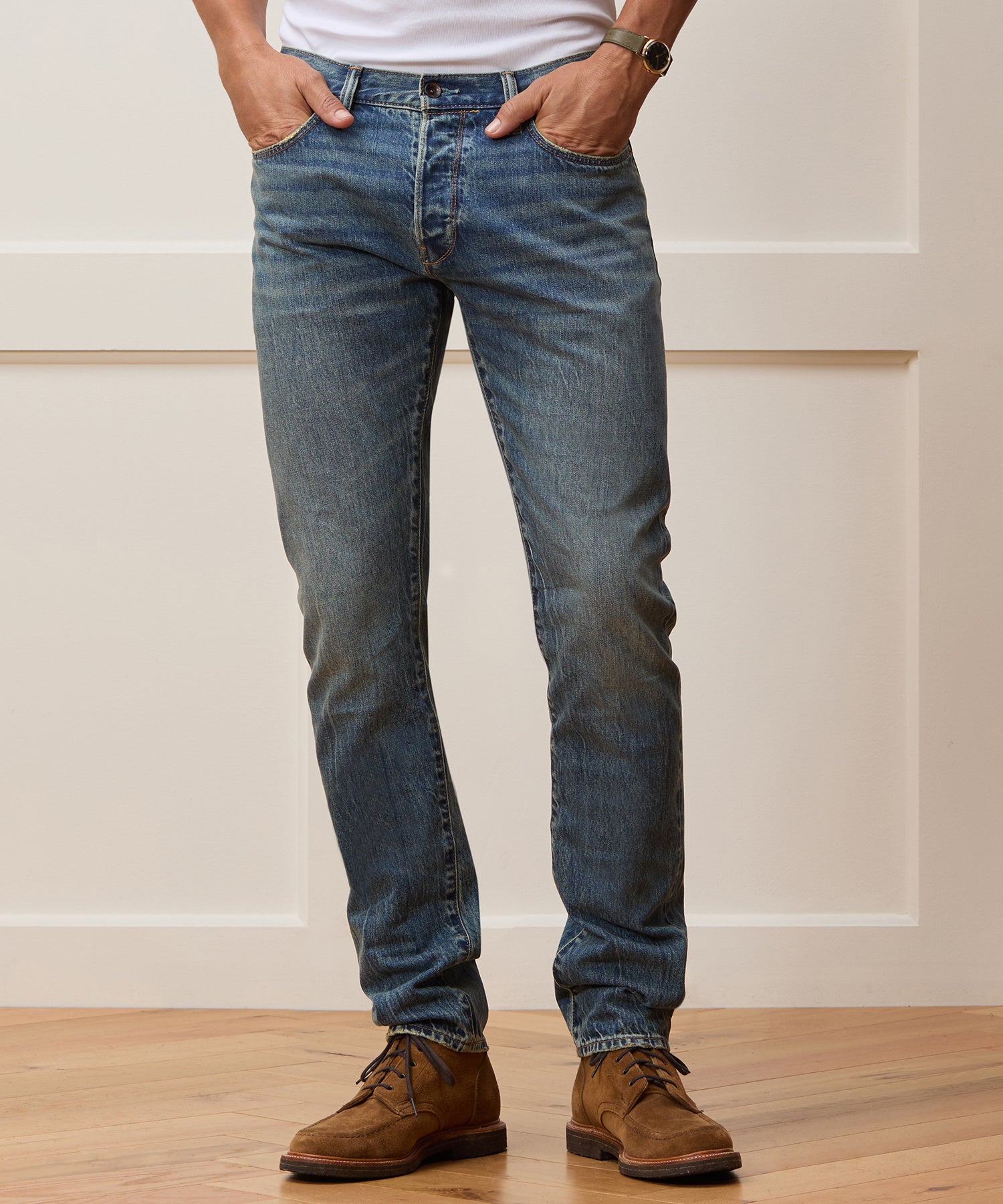 Slim Selvedge Jean in Worn Wash - Image 2