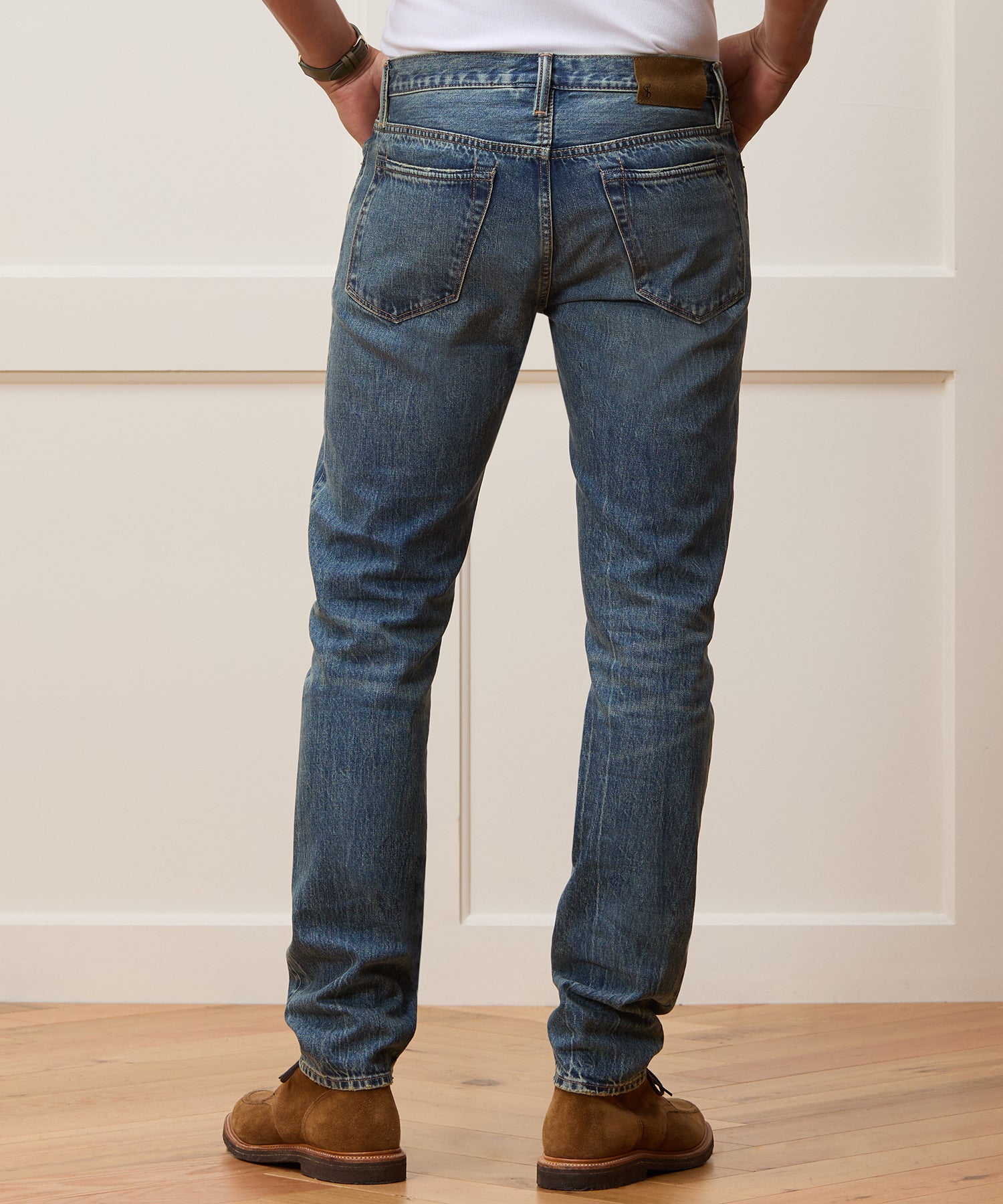 Slim Selvedge Jean in Worn Wash - Image 4