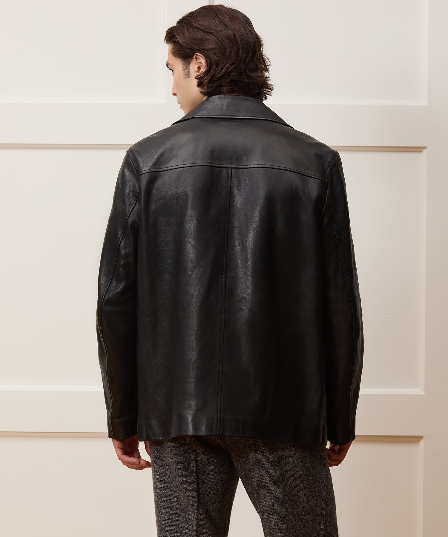 Italian Leather Cafe Jacket - Image 4