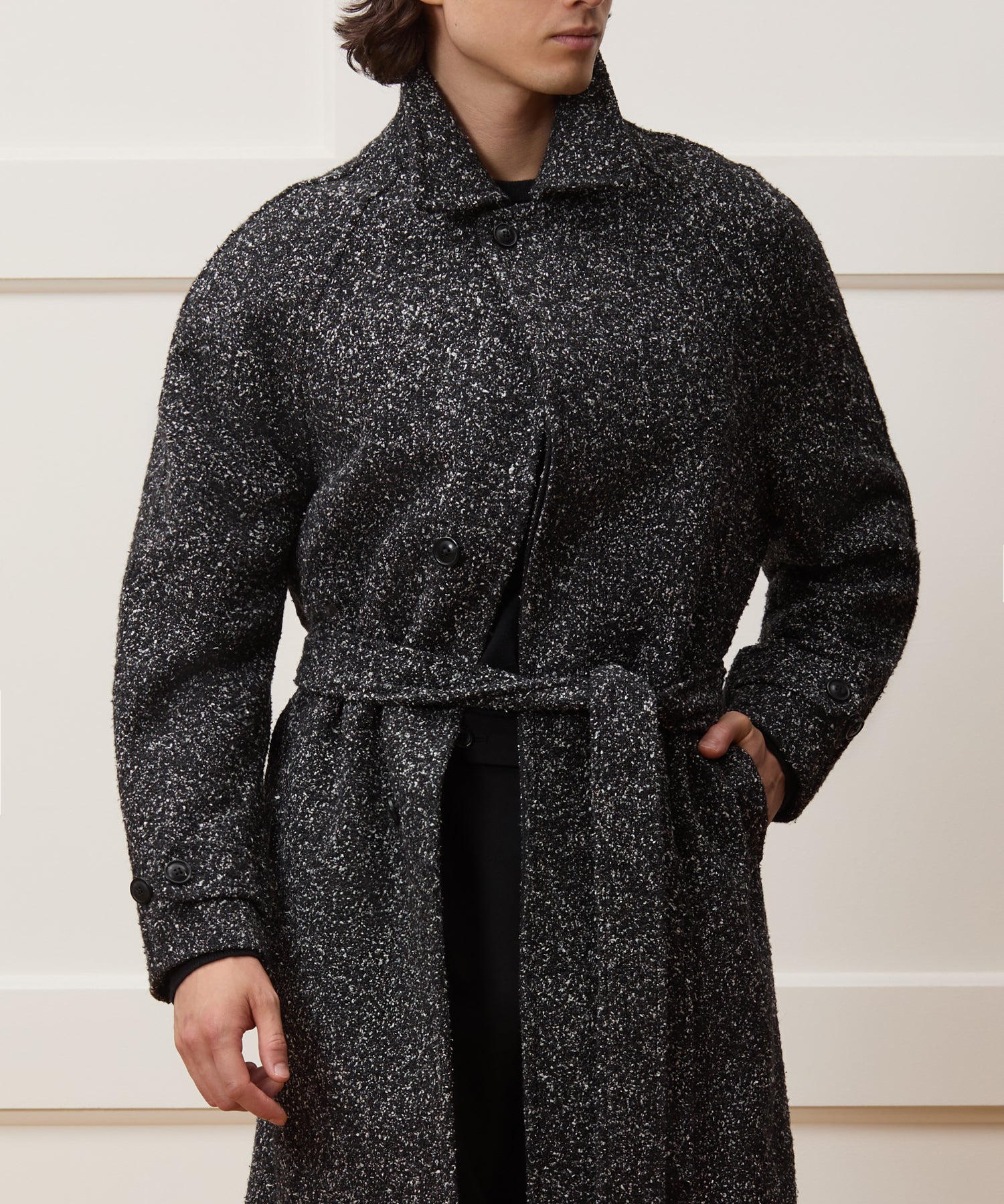 Italian Wool-Silk Belted Topcoat - Image 3