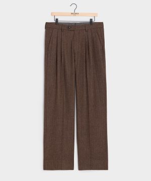 Italian Flannel Herringbone Wythe Trouser