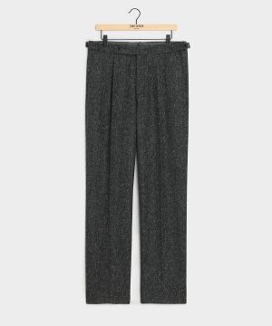 Italian Donegal Herringbone Side Tab Trouser