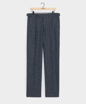 Italian Donegal Herringbone Side Tab Trouser
