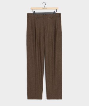 Italian Flannel Herringbone Hollywood Trouser