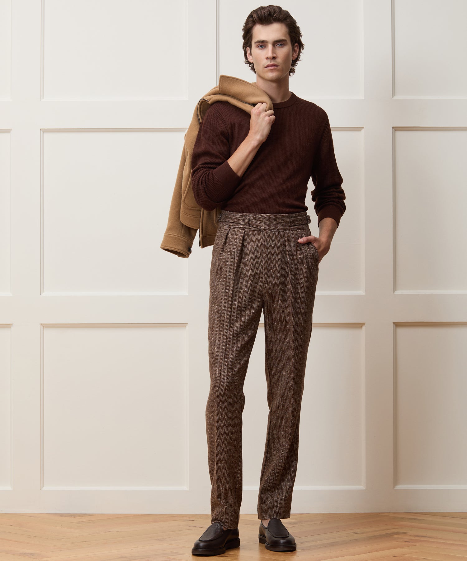 Italian Donegal Herringbone Gurkha Trouser - Image 3