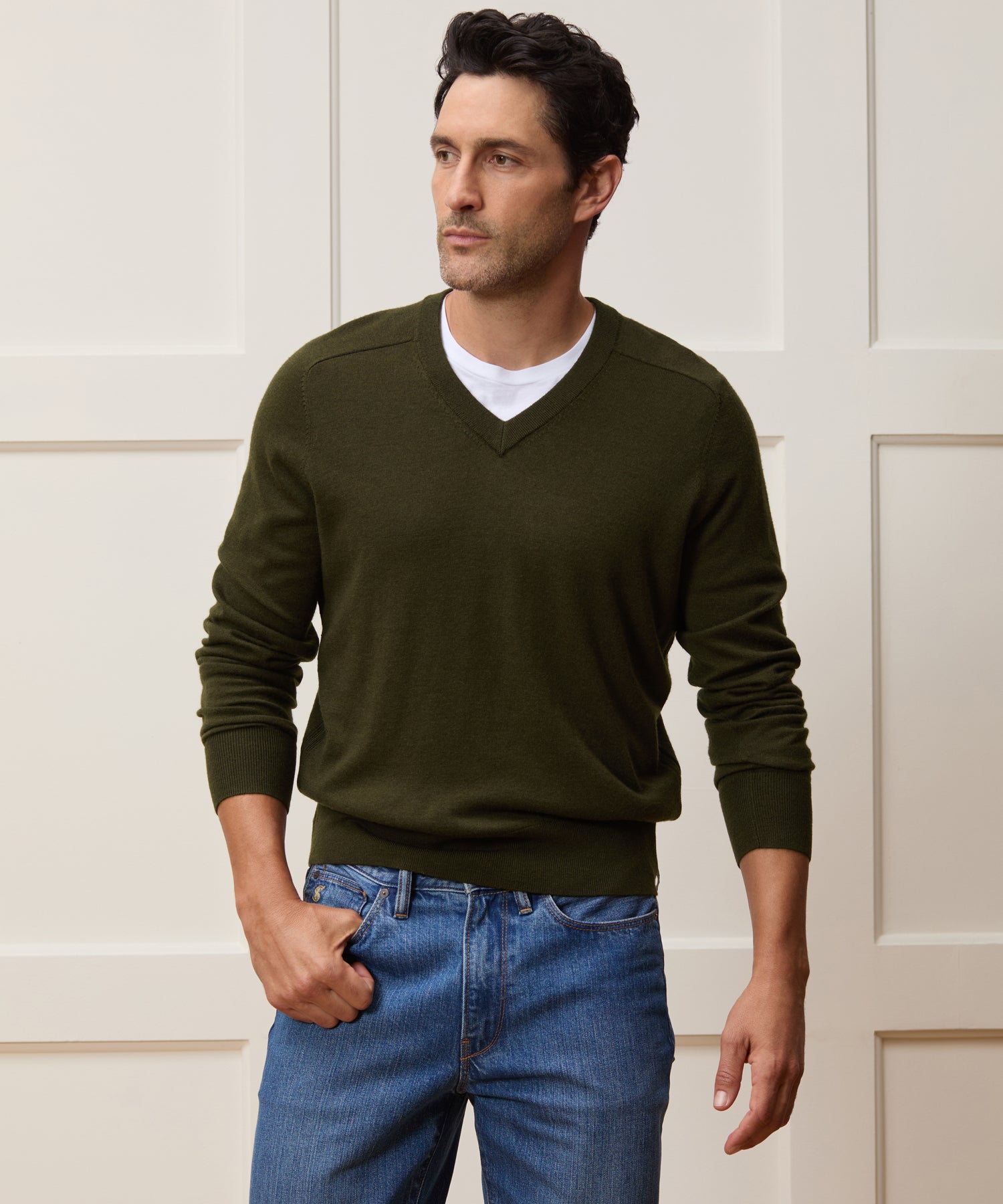 Merino V-Neck Sweater - Image 2