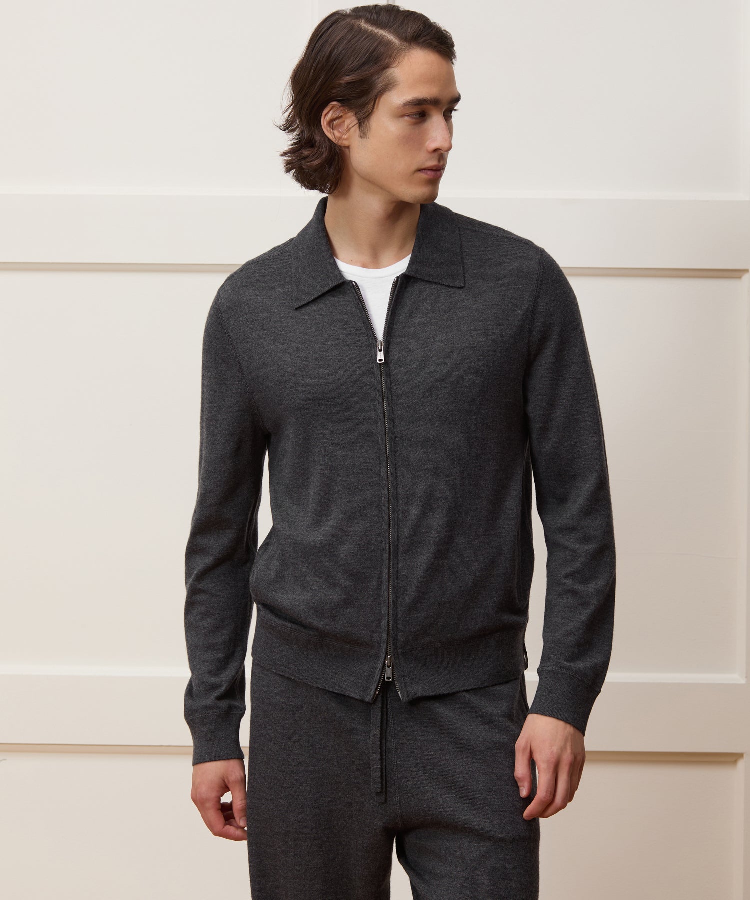 Merino Full-Zip Sweater Polo - Image 2