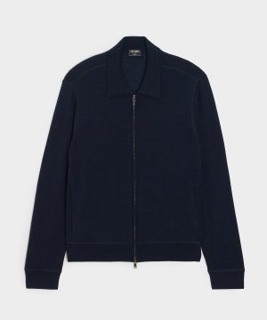 Merino Full-Zip Sweater Polo