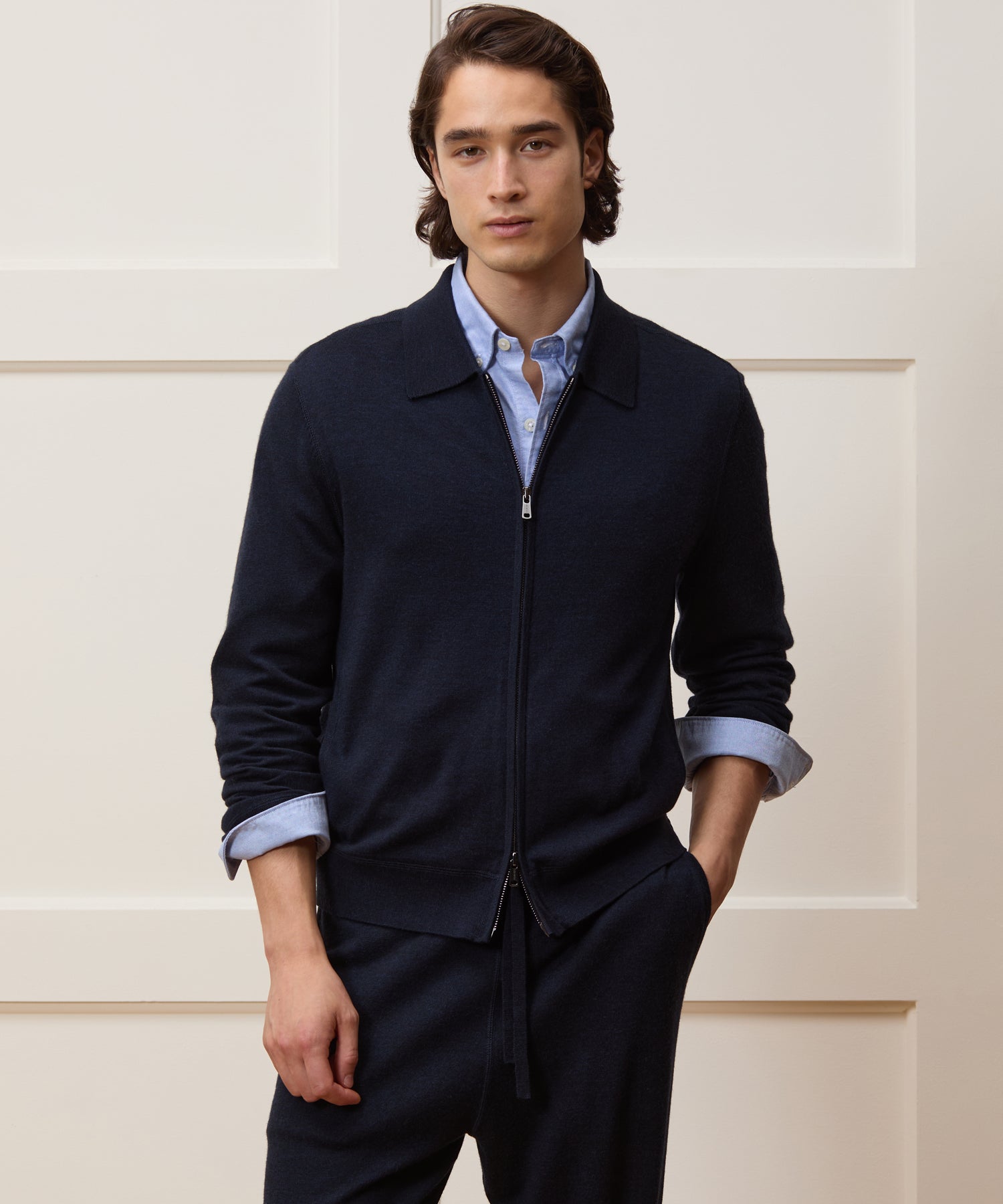 Merino Full-Zip Sweater Polo - Image 2