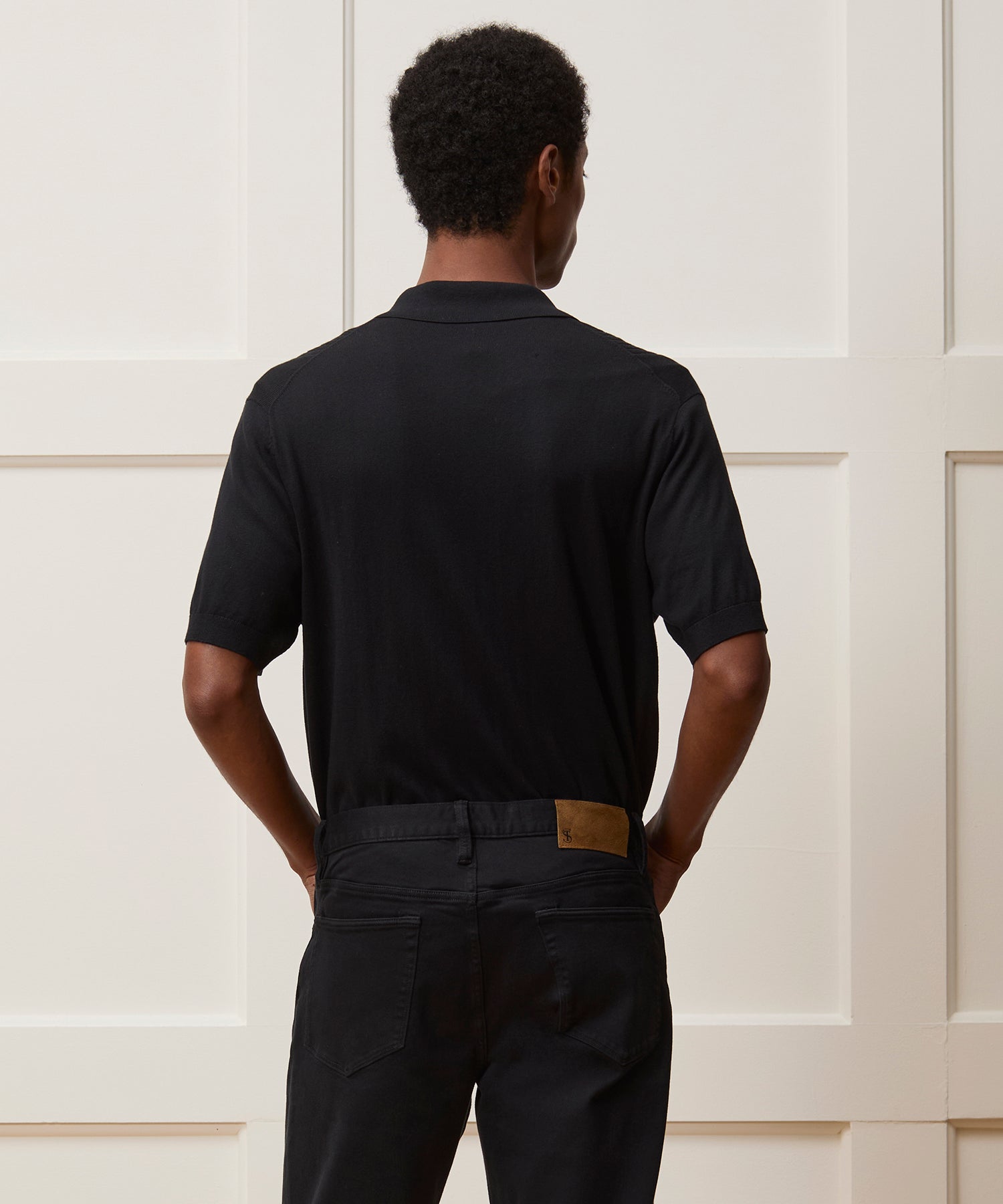 Silk-Cotton Ribbed Sweater Polo - Image 5