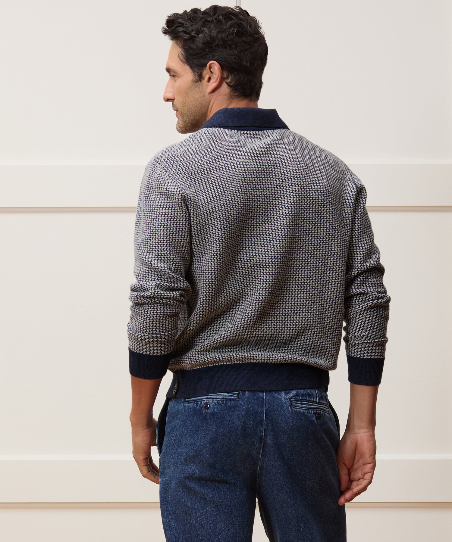 Wool Basketweave Montauk Sweater Polo - Image 5