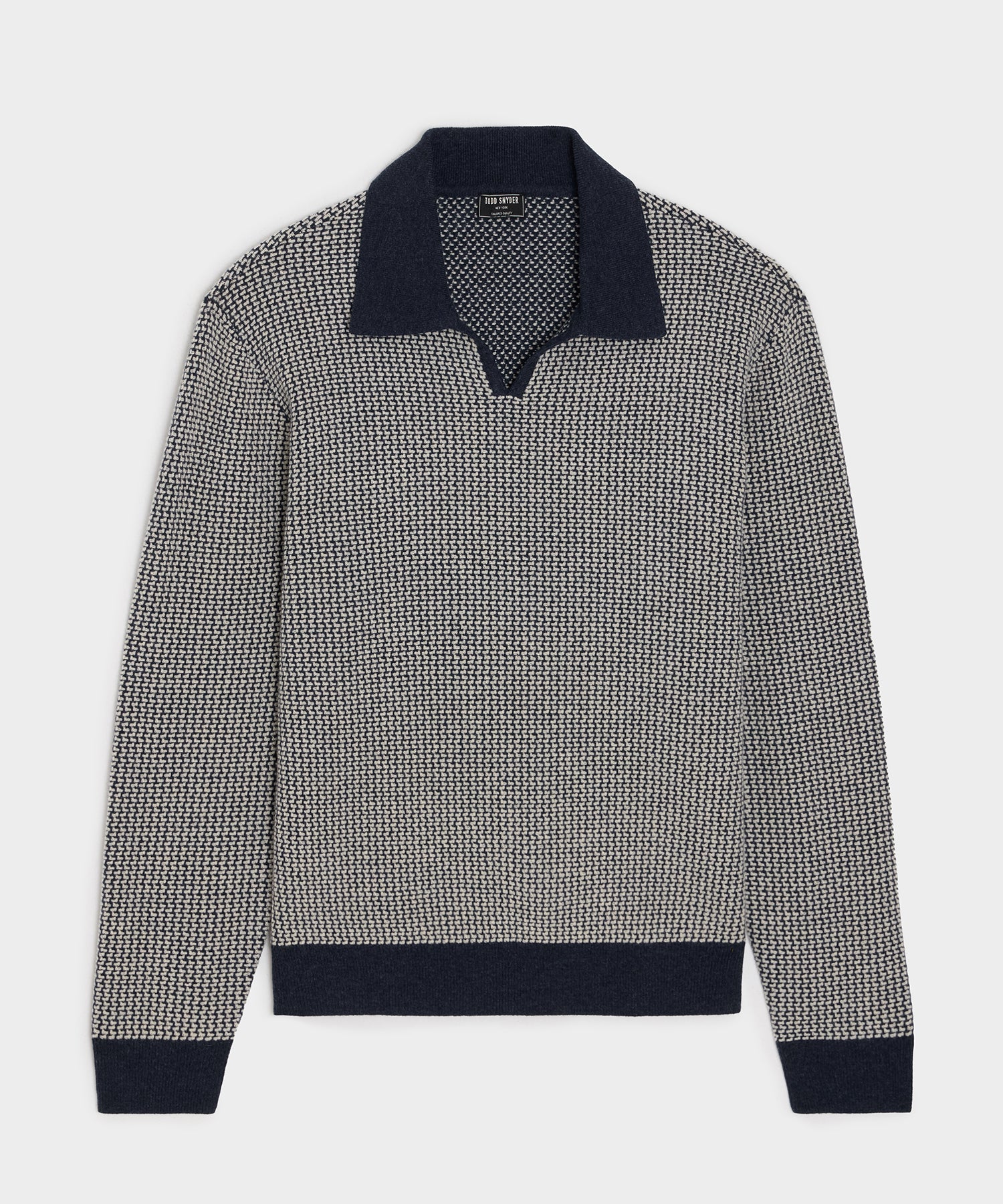 Wool Basketweave Montauk Sweater Polo