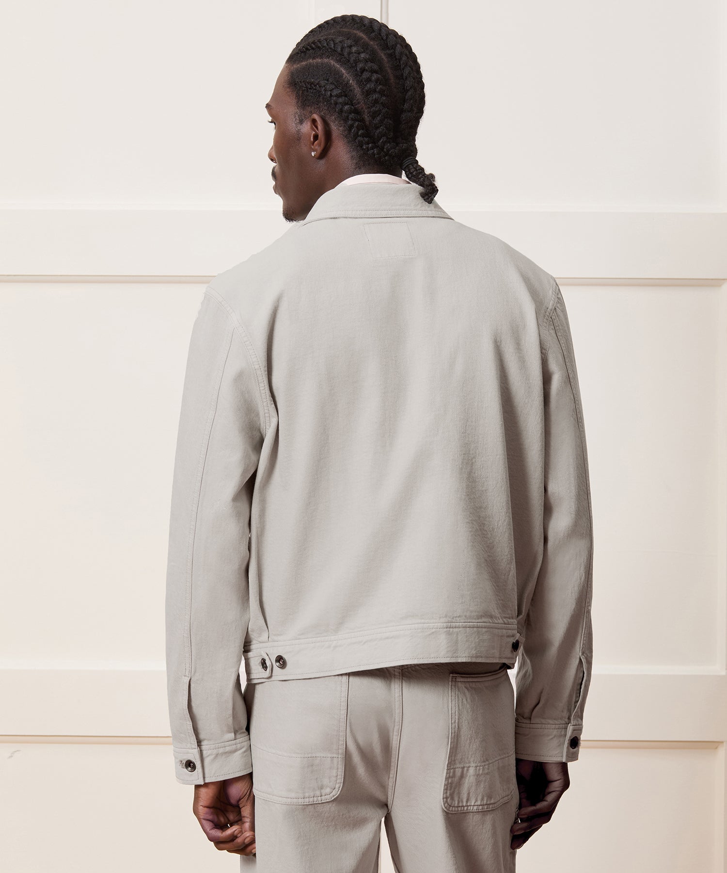 Cropped Denim Eisenhower Jacket - Image 5