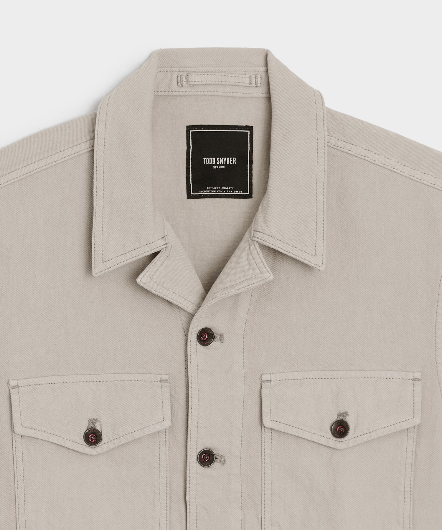 Cropped Denim Eisenhower Jacket - Image 6