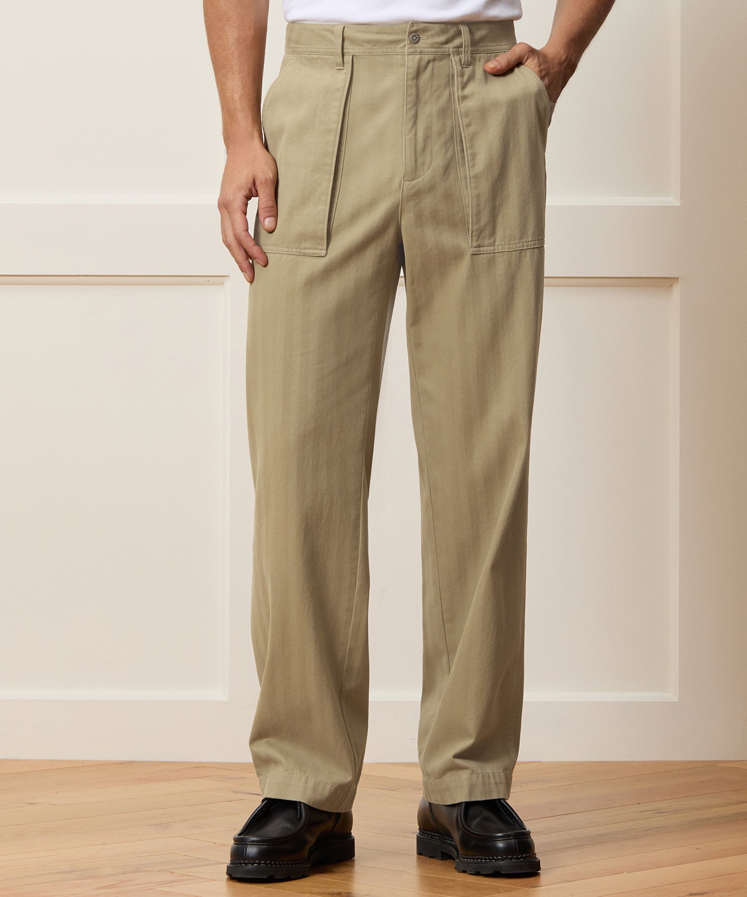 Relaxed Herringbone Twill Camp Pant - Image 2