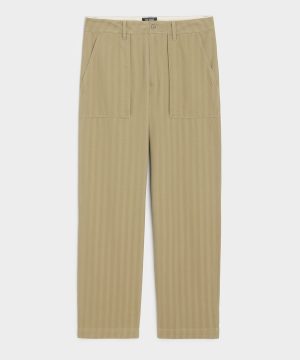 Relaxed Herringbone Twill Camp Pant
