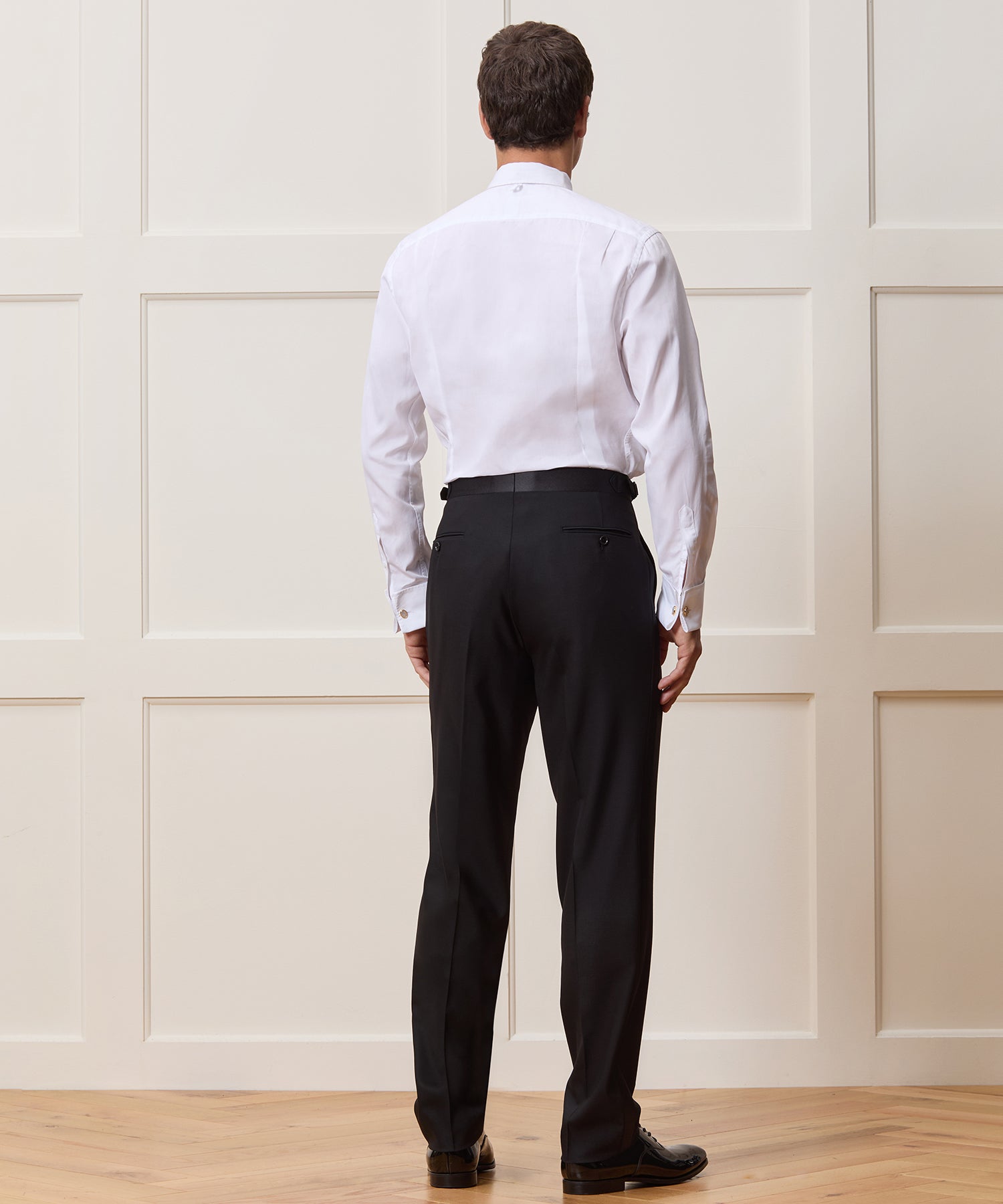 Italian Wool Straight Fit Tuxedo Trouser - Image 5