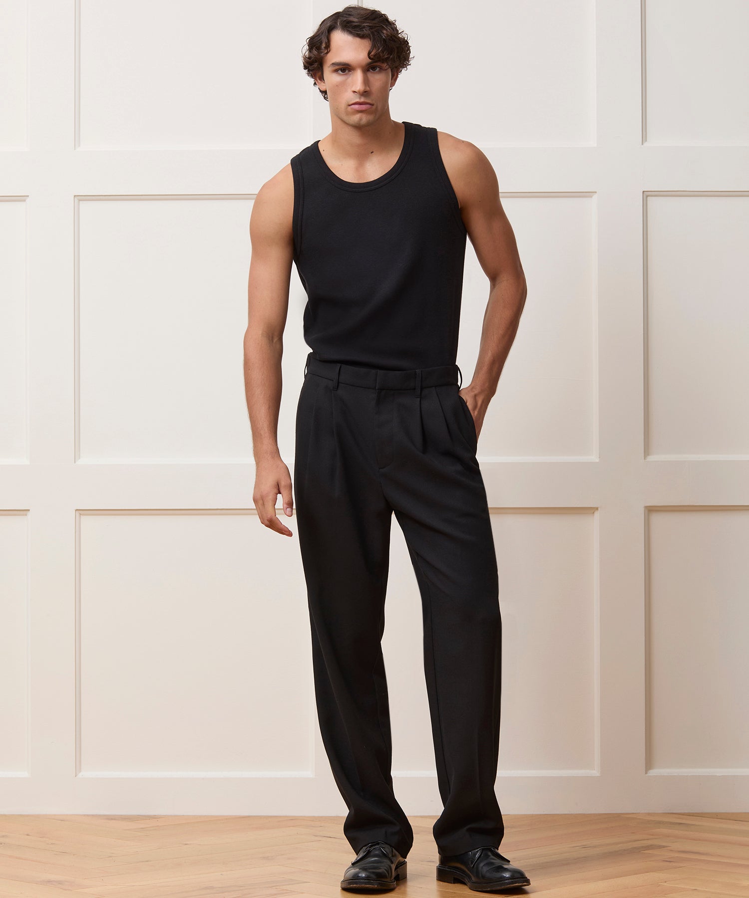Relaxed Italian Wool Crepe Trouser - Image 3