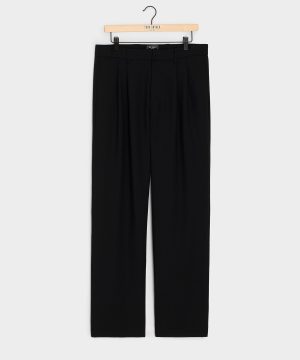 Relaxed Italian Wool Crepe Trouser