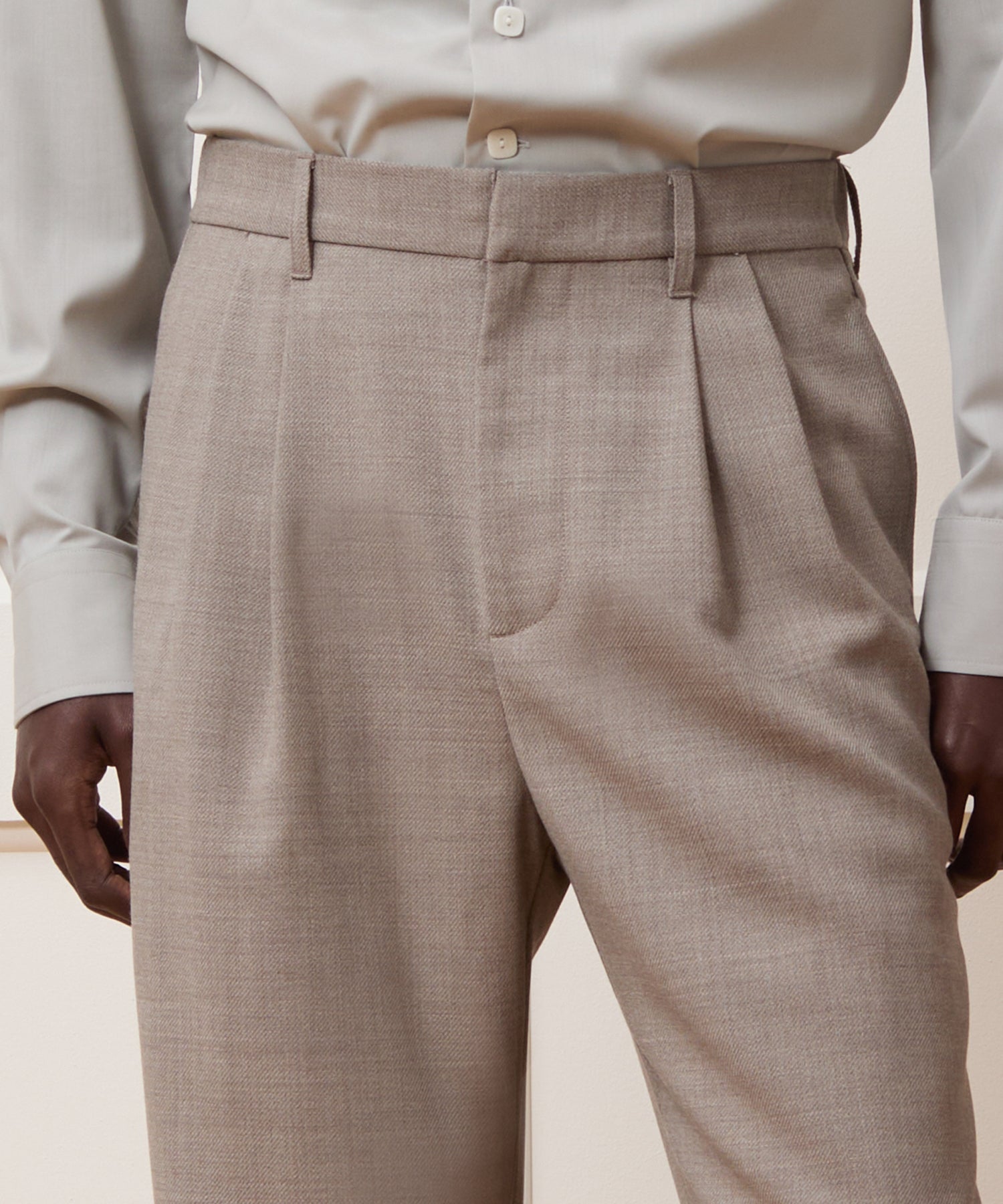 Relaxed Italian Wool Crepe Trouser - Image 6