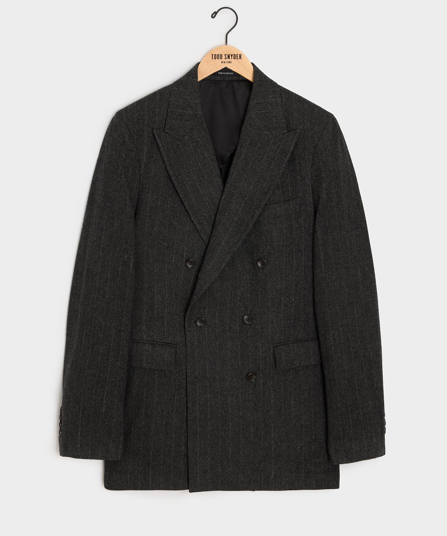 Italian Flannel Pinstripe Double-Breasted Wythe Suit - Image 7