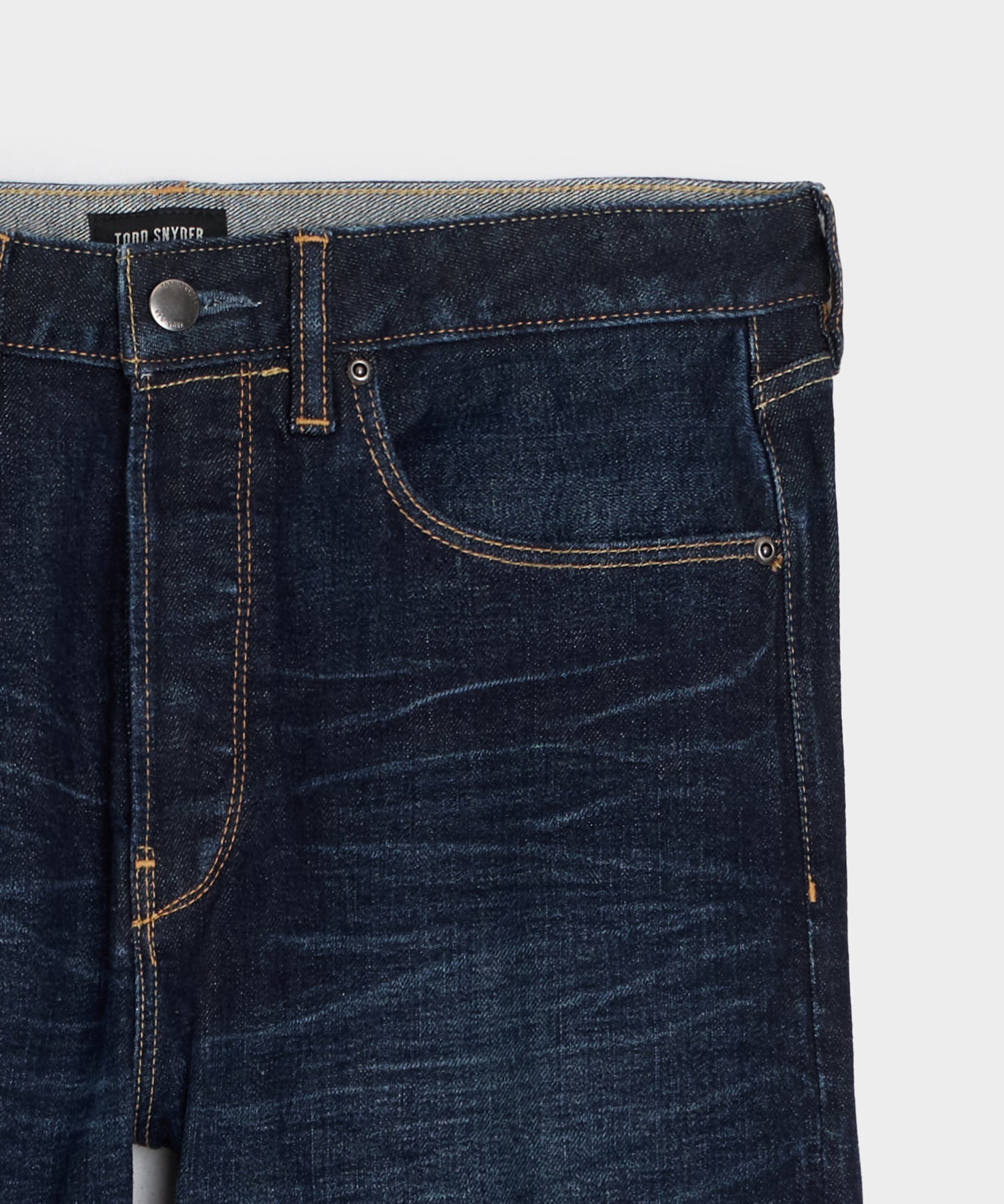 Straight Japanese Selvedge Stretch Jean in Worn Indigo - Image 6