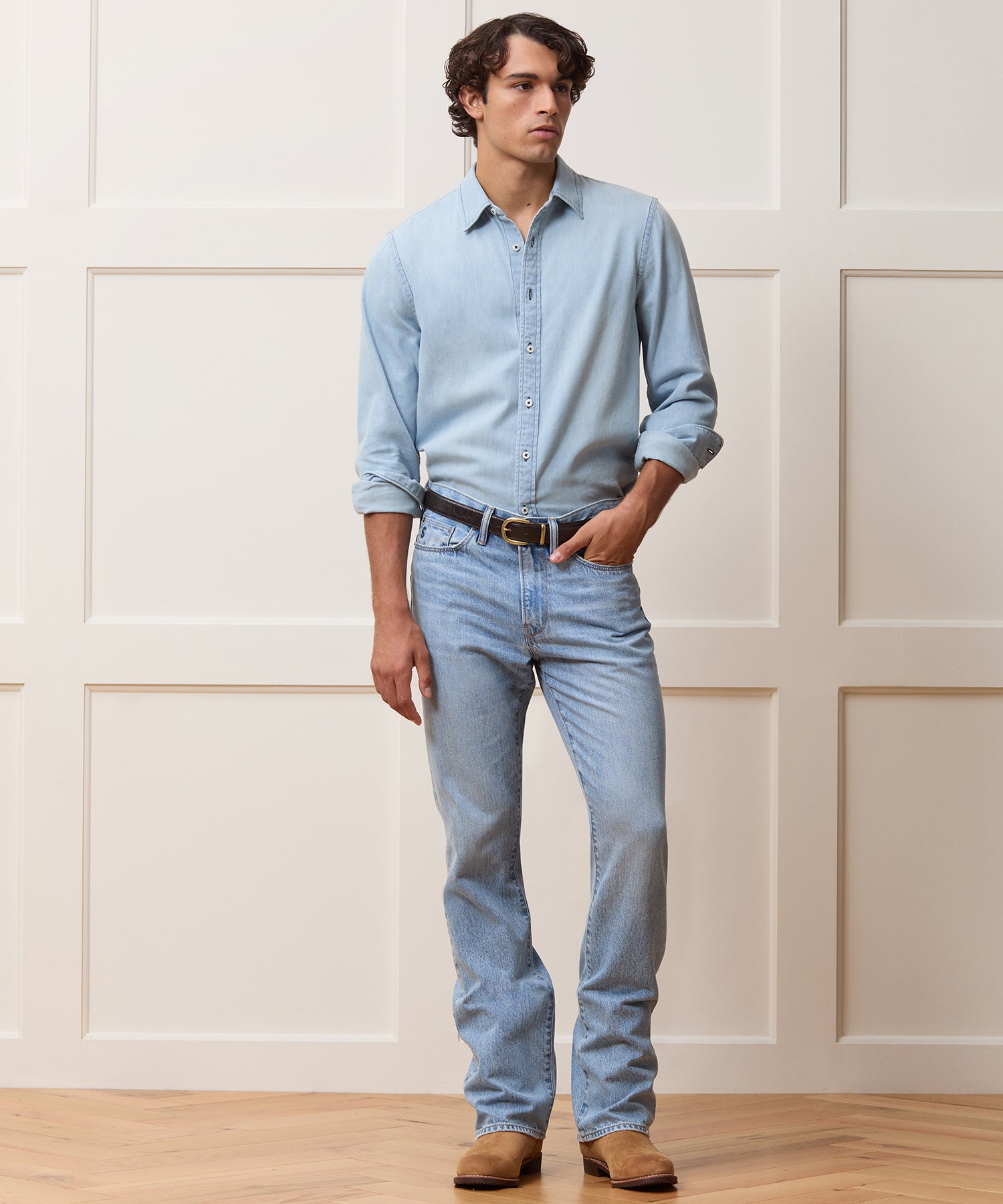 Western Jean in Bleached Indigo - Image 3