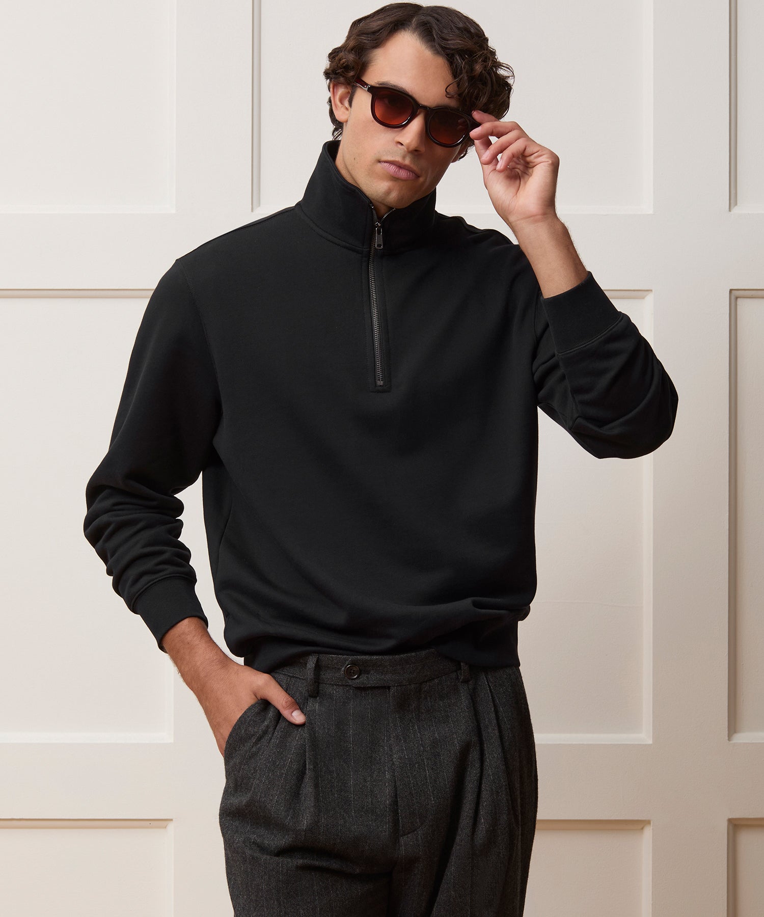 Portuguese Terry Quarter-Zip Sweatshirt - Image 2